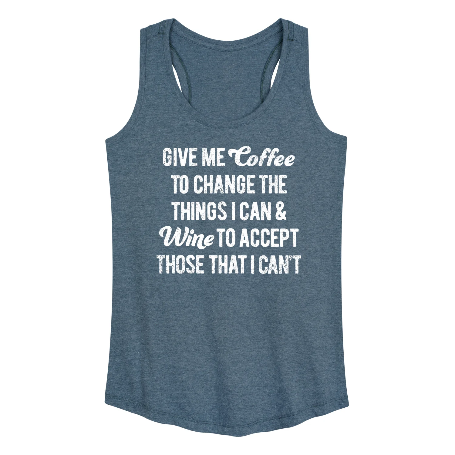 Instant Message - Give Me Coffee Wine - Women's Racerback Tank Top
