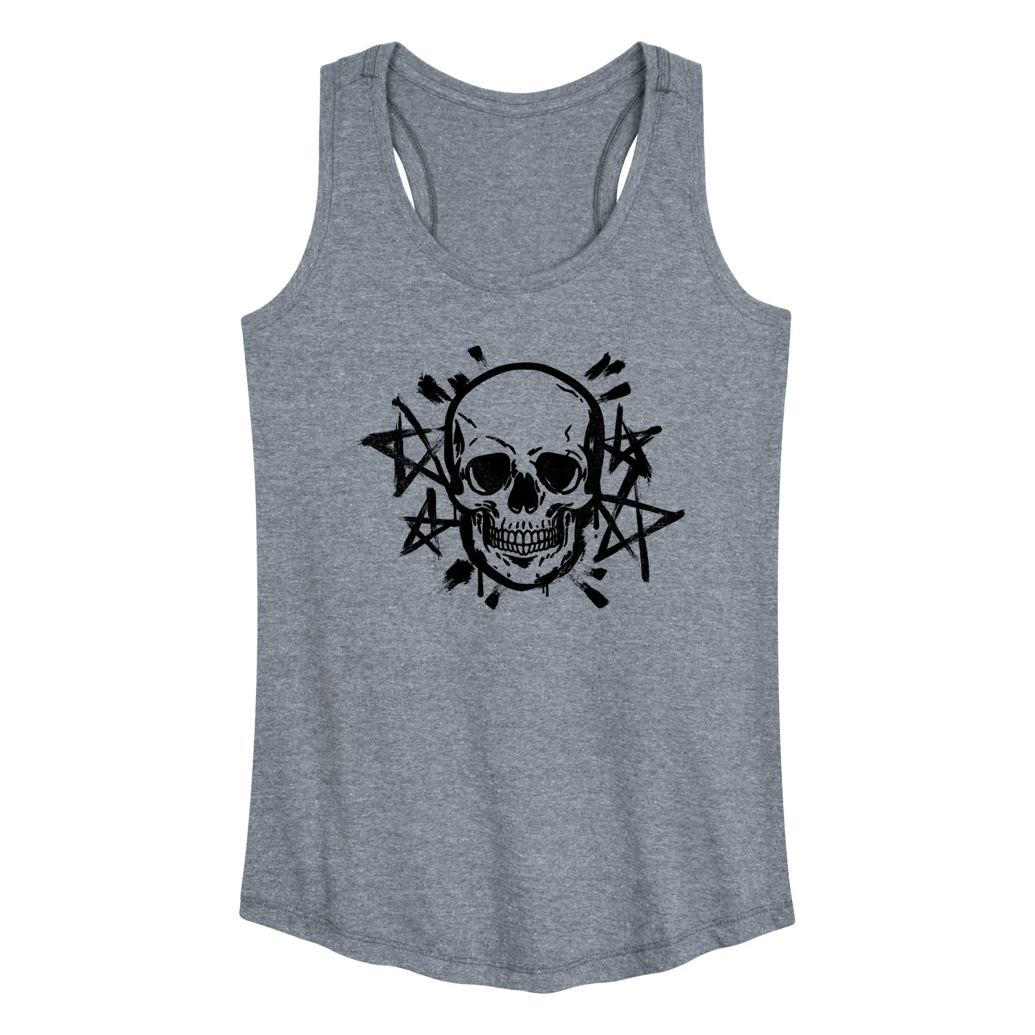 Instant Message - Skull And Stars - Women's Racerback Tank Top - Image 3