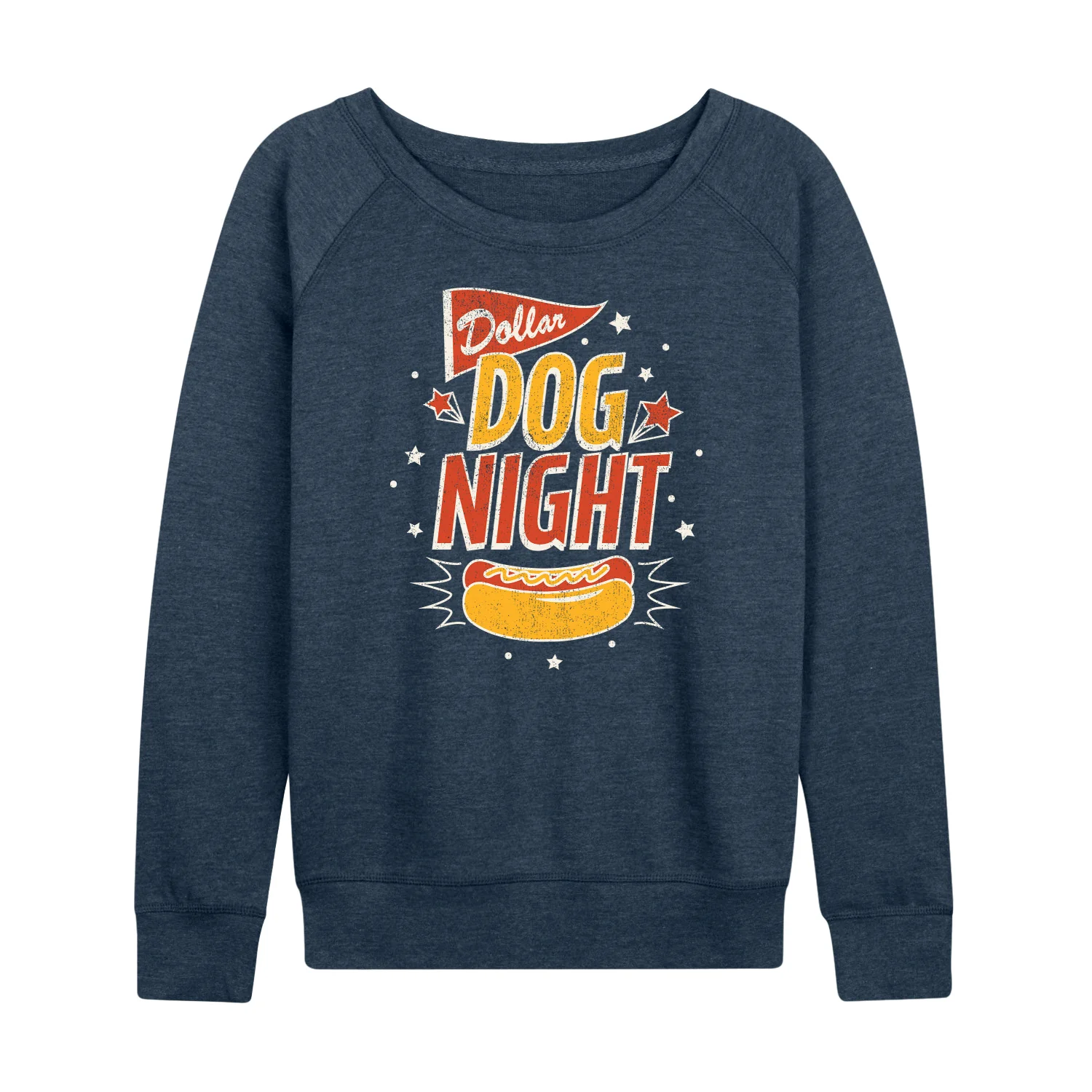 Instant Message - Dollar Dog Night - Women's Lightweight French Terry Long Sleeve Shirt