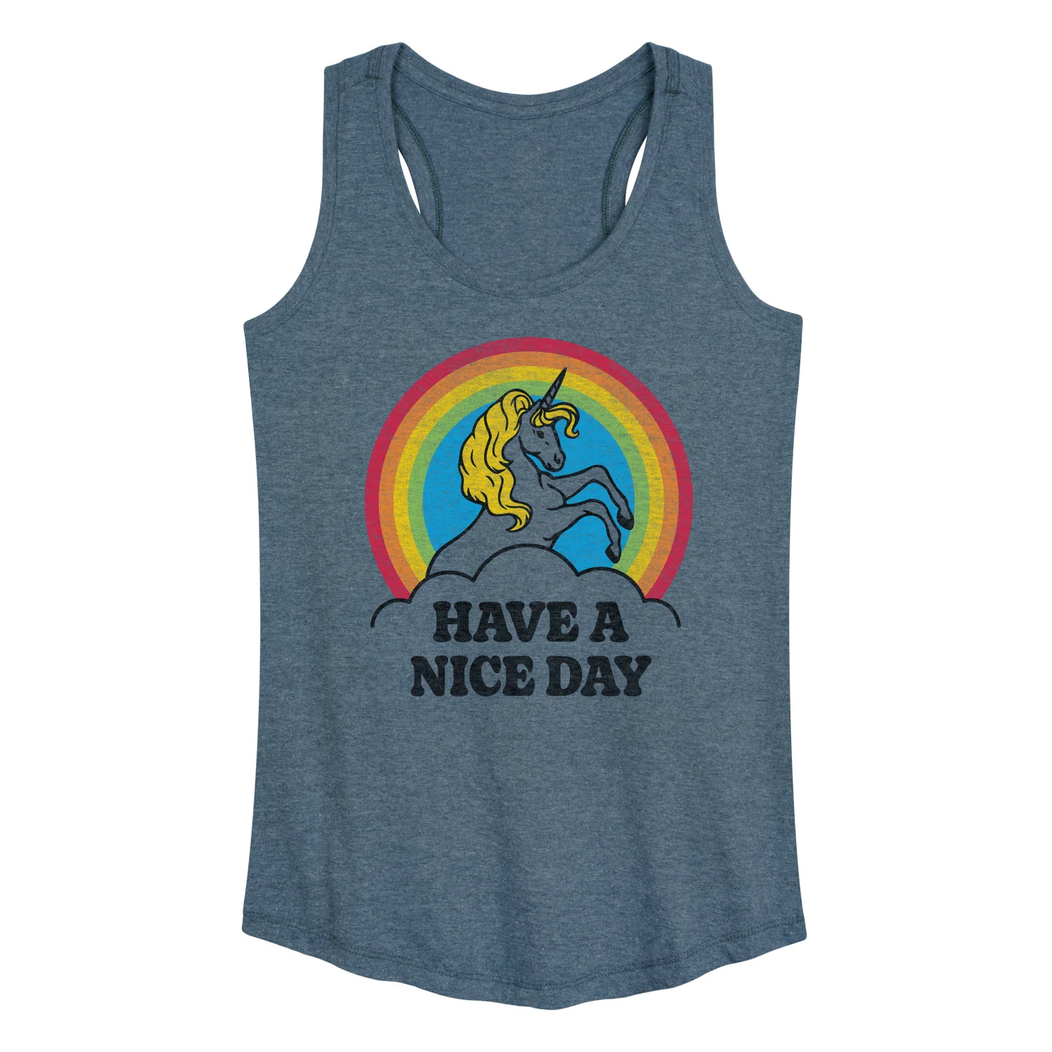 Instant Message - Unicorn Have A Nice Day - Women's Racerback Tank Top