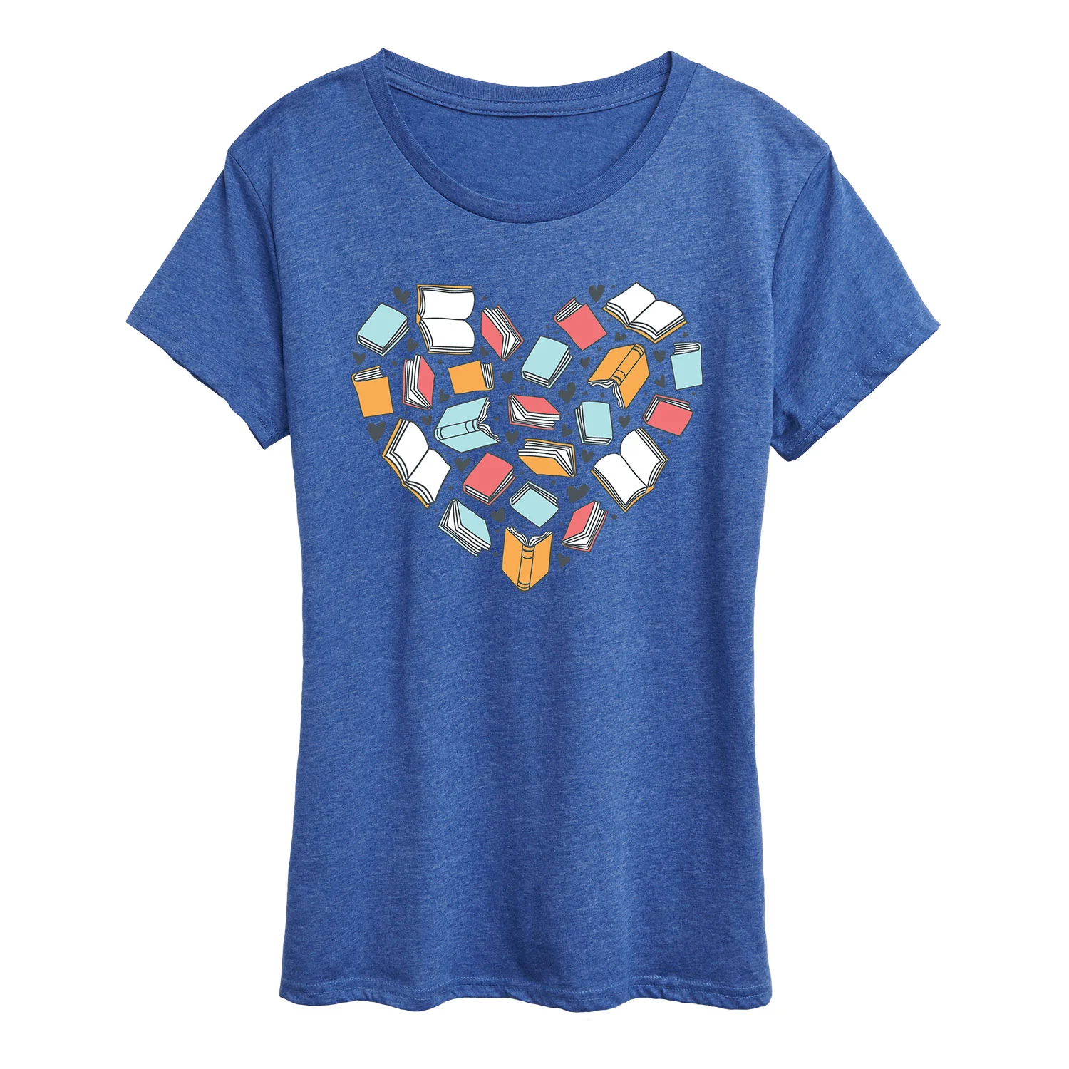Instant Message - Book Heart - Women's Short Sleeve Graphic T-Shirt - Image 7