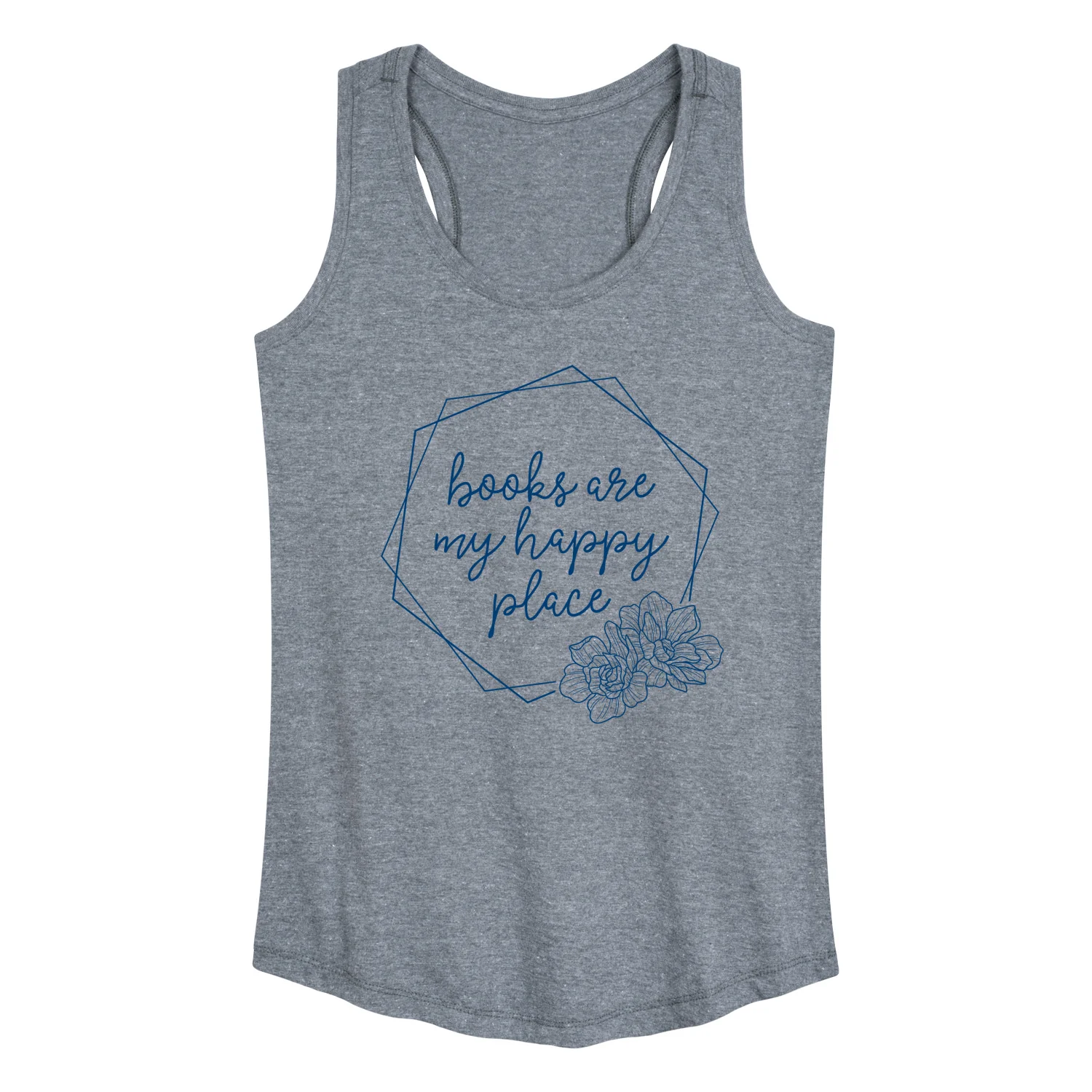 Instant Message - Books Are My Happy Place - Women's Racerback Tank Top - Image 2