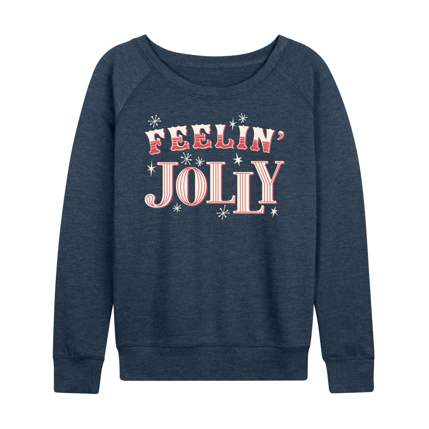 Instant Message - Christmas - Feelin' Jolly - Women's Lightweight French Terry Long Sleeve Shirt - Image 2