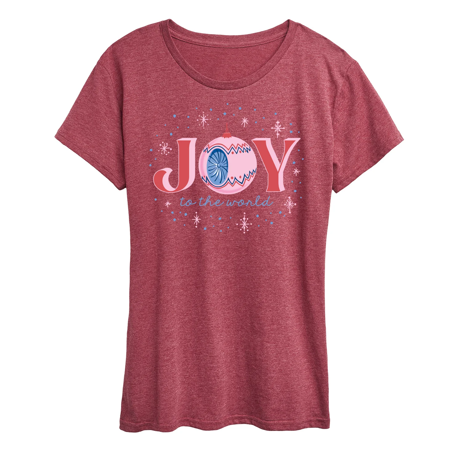 Instant Message - Christmas - Joy To The World Sparkle - Women's Short Sleeve Graphic T-Shirt - Image 2