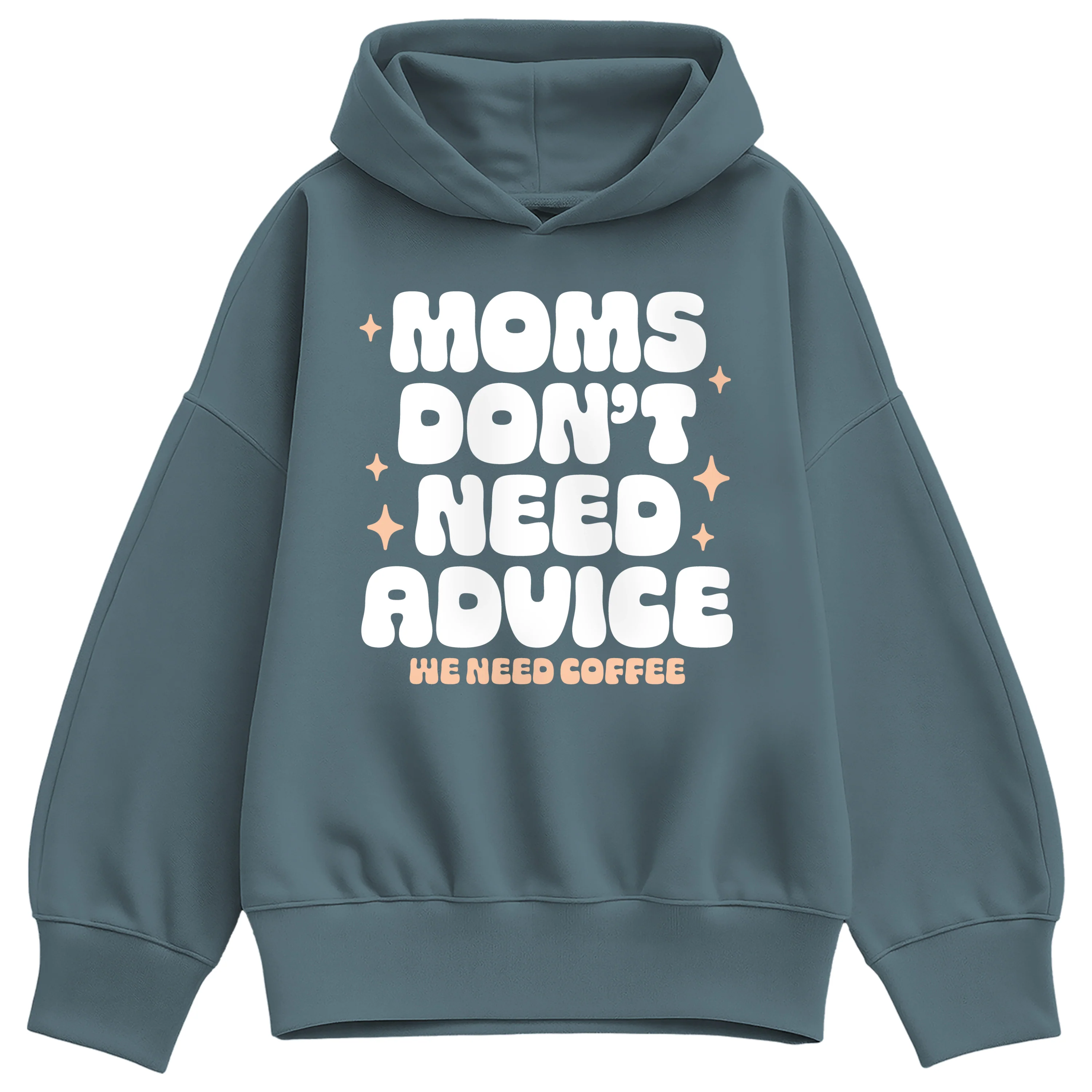 Instant Message - Moms Dont Need Advice - Women's Oversized Fleece Hoodie Sweatshirt - Image 2