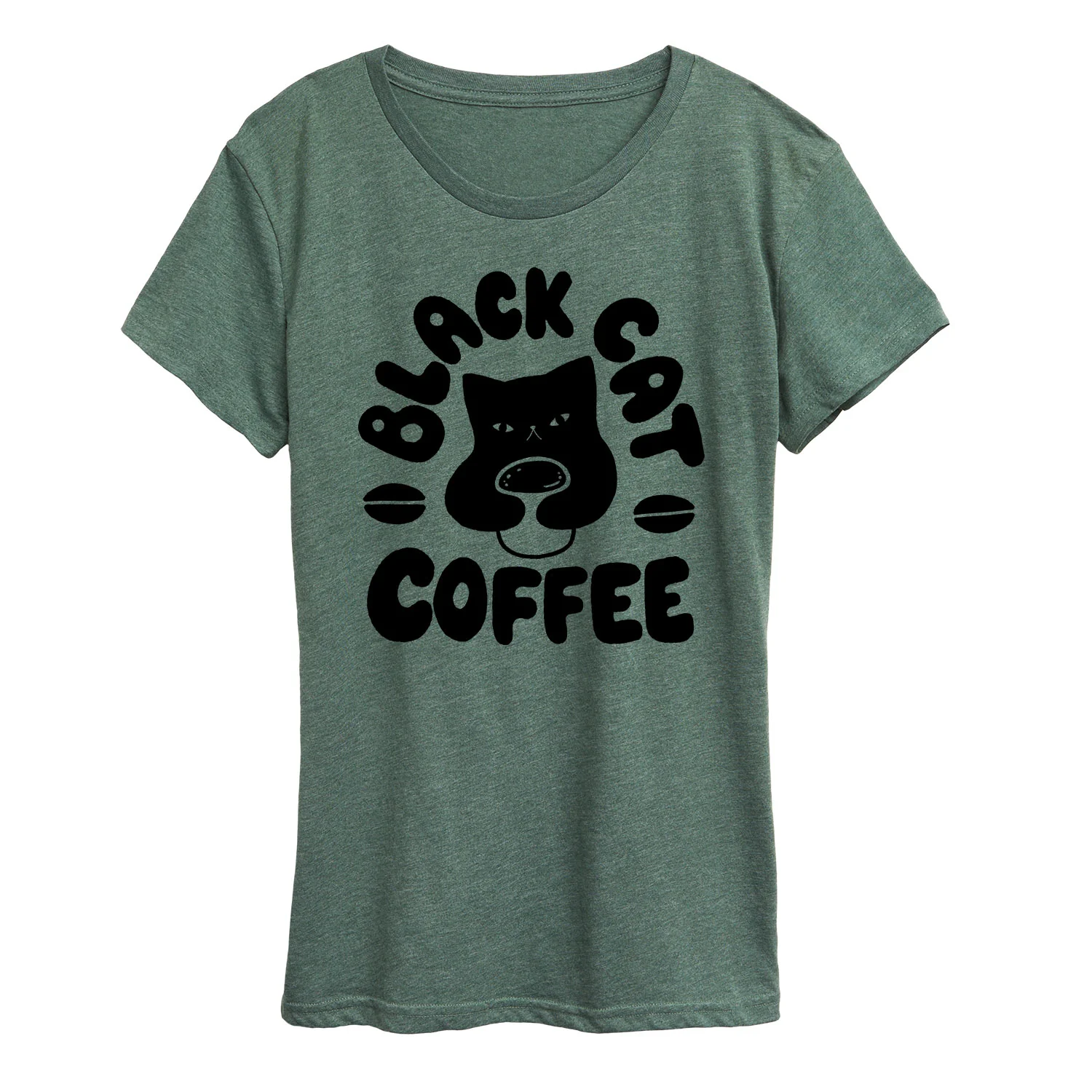 Instant Message - Black Cat Coffee - Women's Short Sleeve Graphic T-Shirt - Image 3