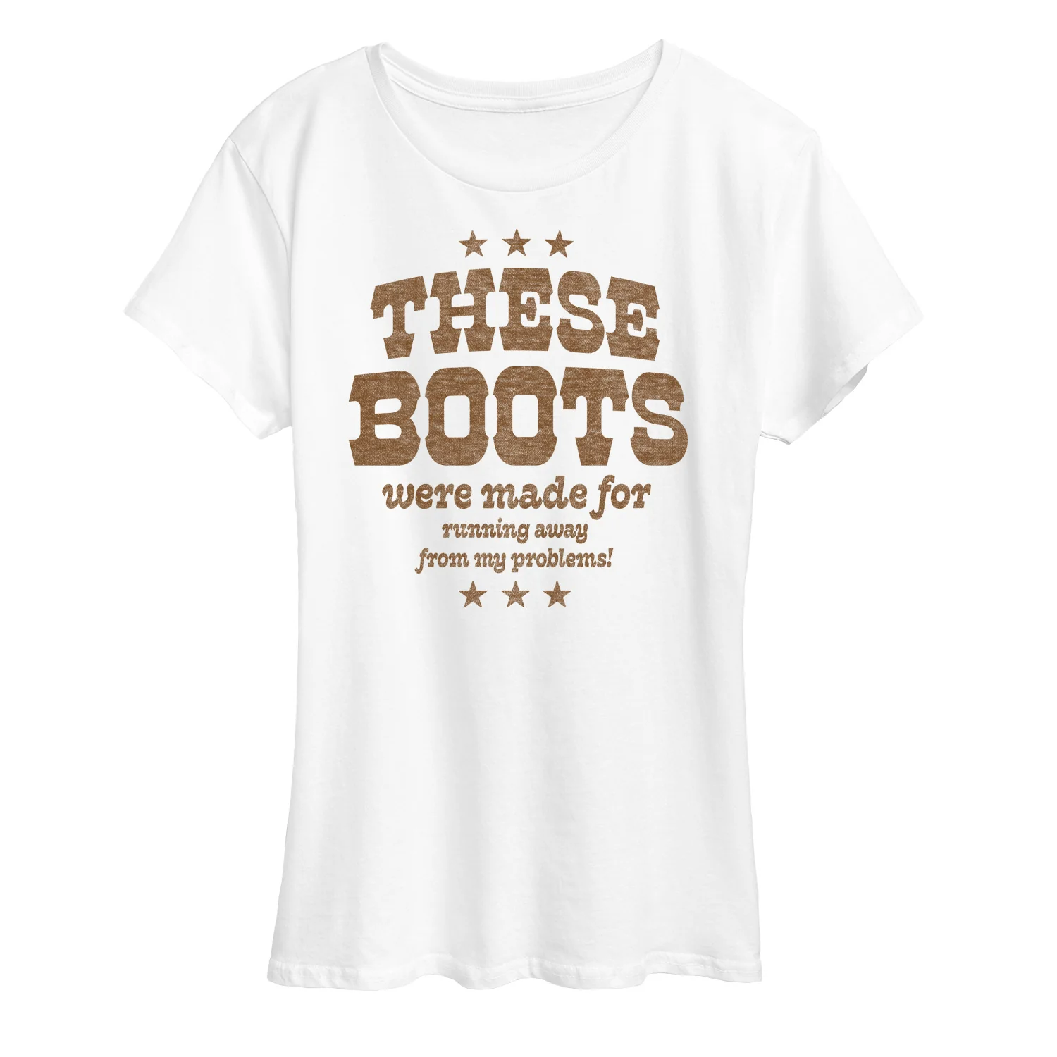 Instant Message - Boots Made Running From Problems - Women's Short Sleeve Graphic T-Shirt