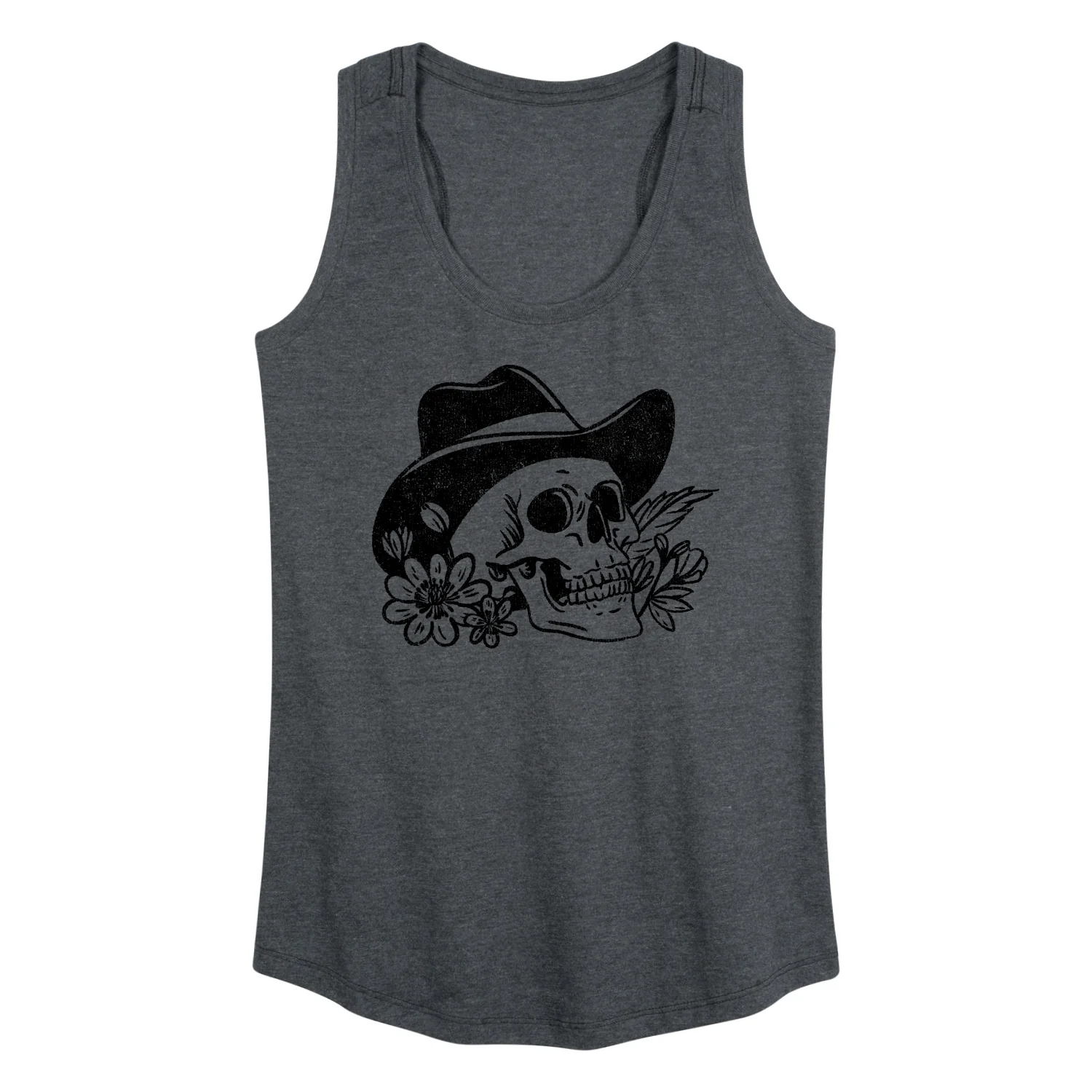 Instant Message - Cowboy Skull - Women's Racerback Tank Top - Image 2