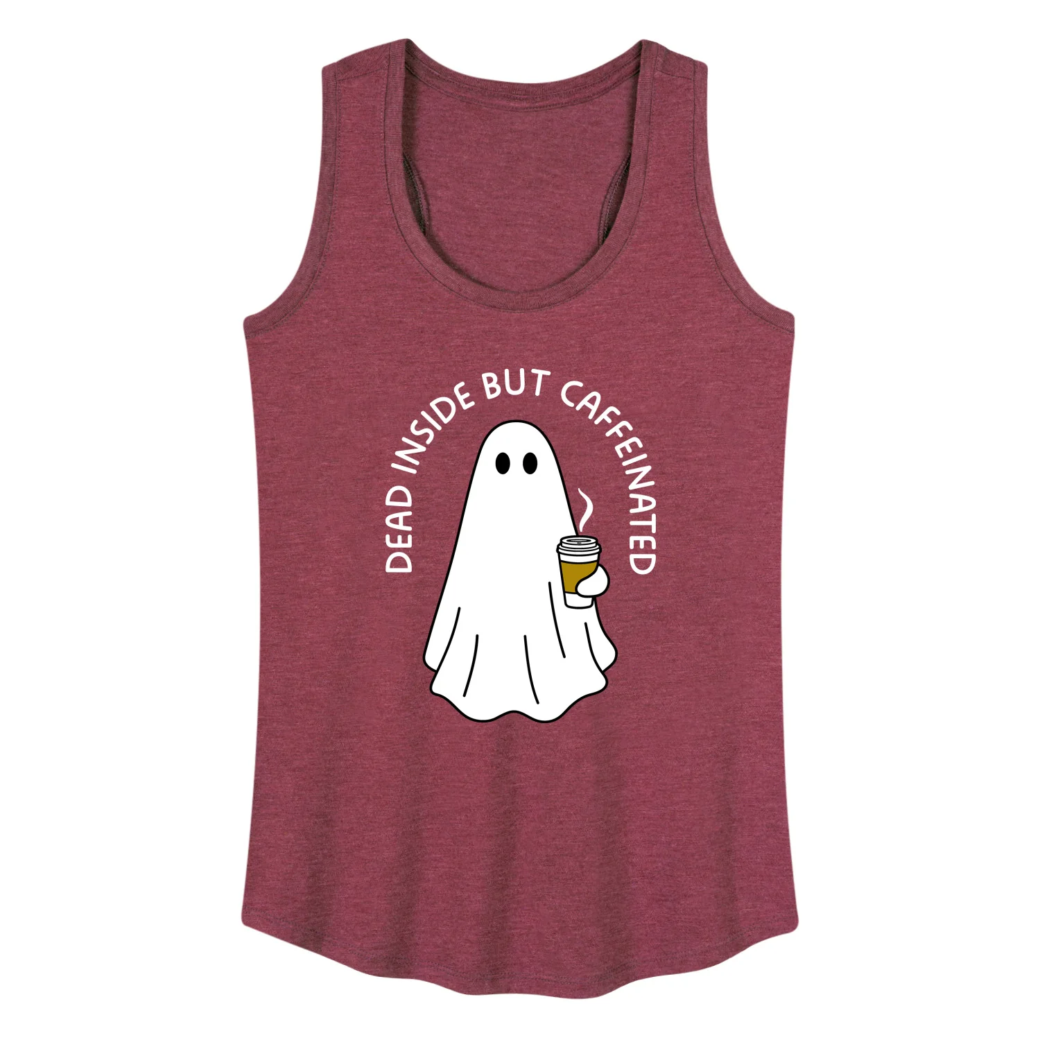 Instant Message - Dead Inside Caffeinated Ghost - Women's Racerback Tank Top - Image 4