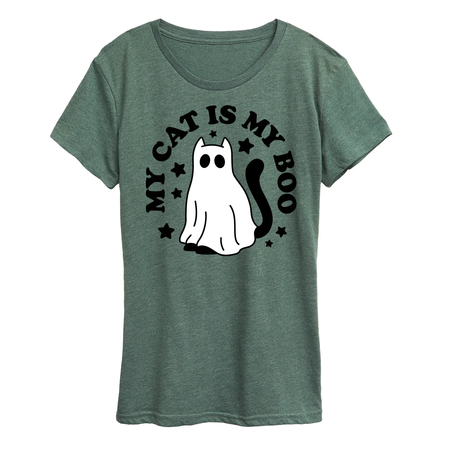 Instant Message - My Cat Is My Boo - Women's Short Sleeve Graphic T-Shirt - Image 3