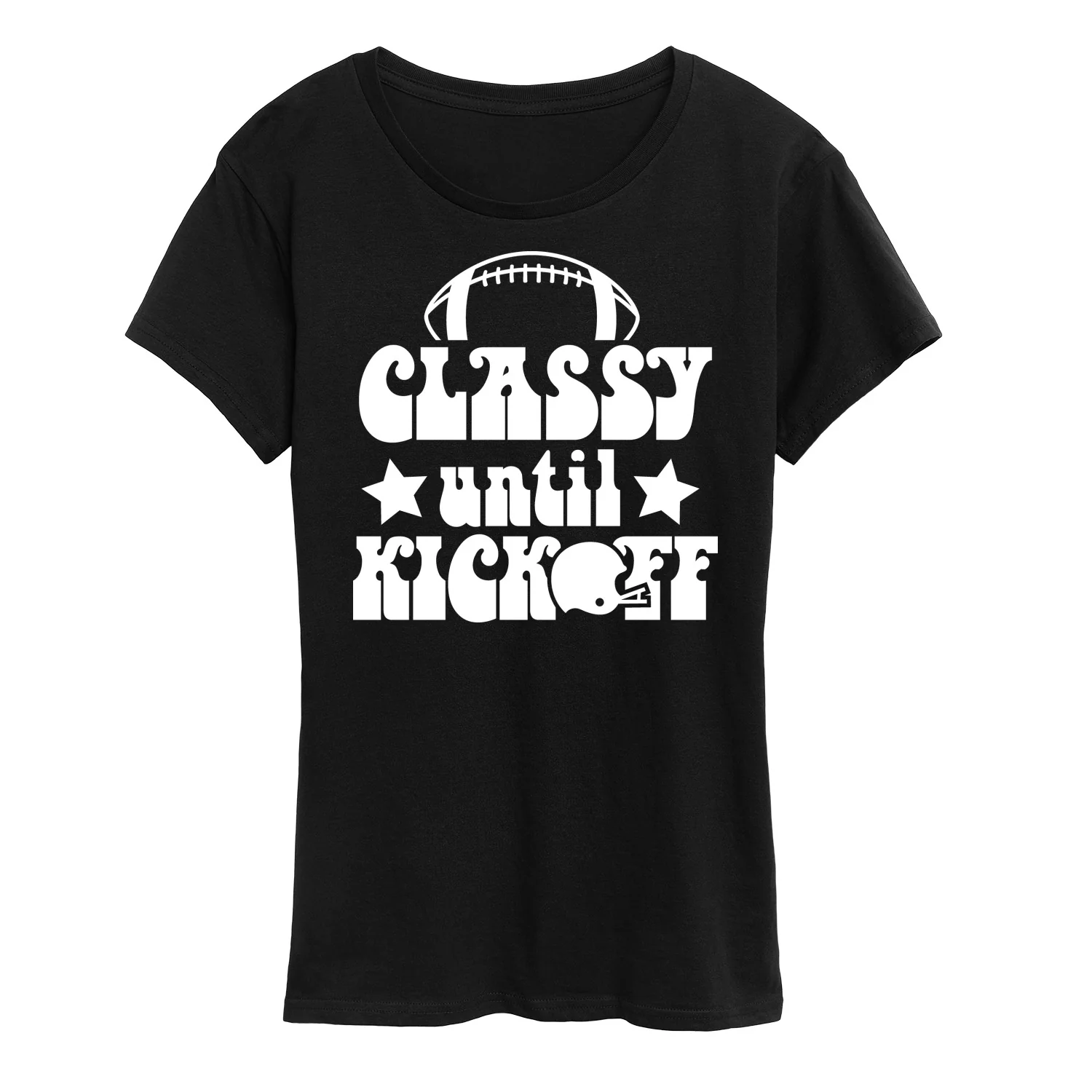 Instant Message - Classy Until Kickoff - Women's Short Sleeve Graphic T-Shirt