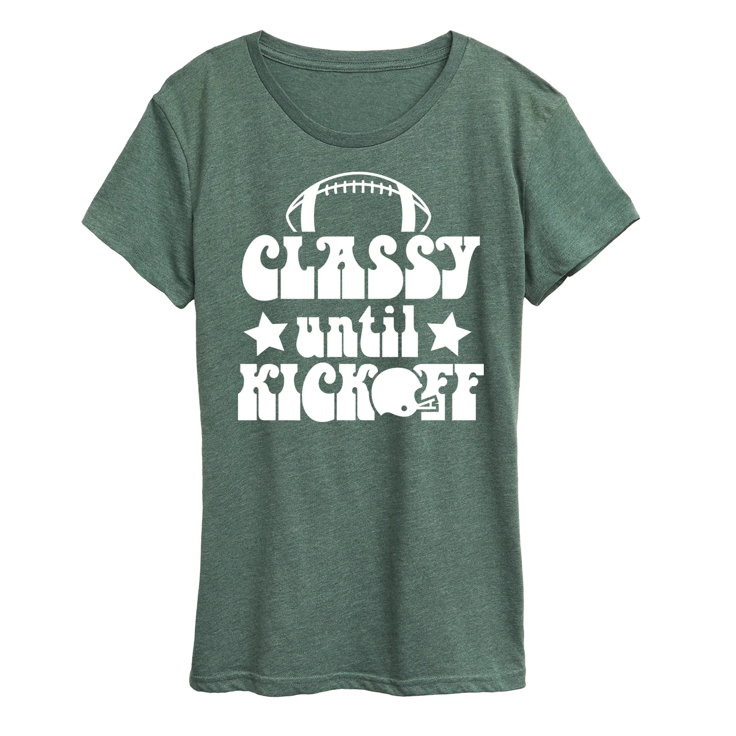 Instant Message - Classy Until Kickoff - Women's Short Sleeve Graphic T-Shirt - Image 3