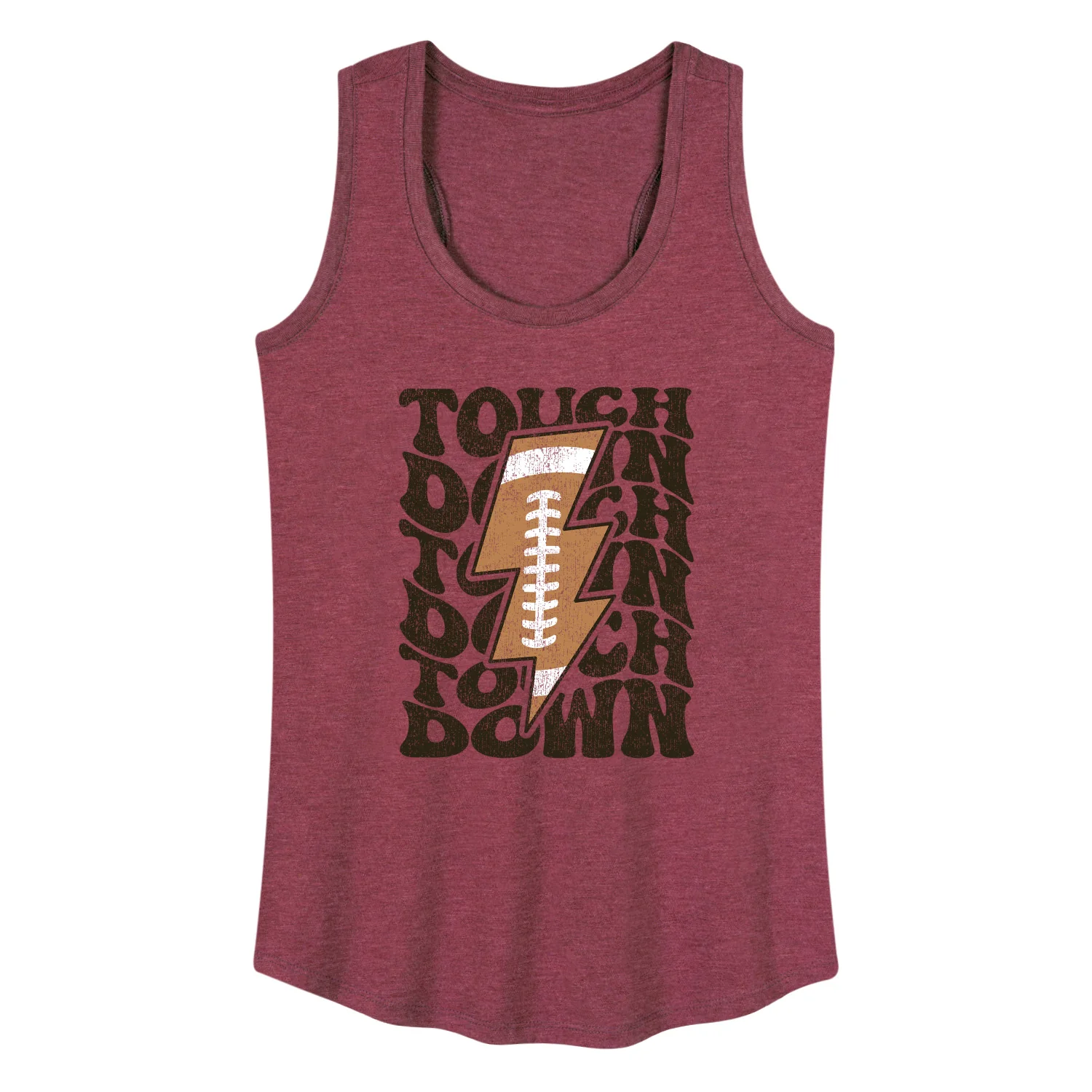 Instant Message - Football Lightning Bolt Touchdown - Women's Racerback Tank Top - Image 3