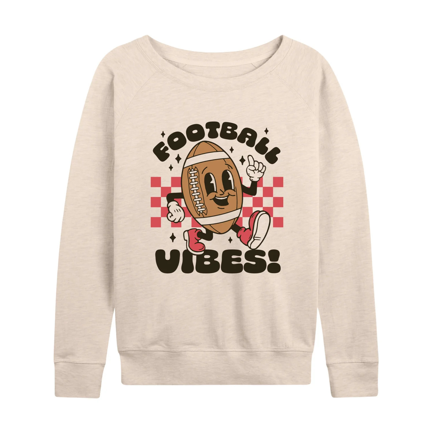 Instant Message - Football Vibes - Women's Lightweight French Terry Long Sleeve Shirt