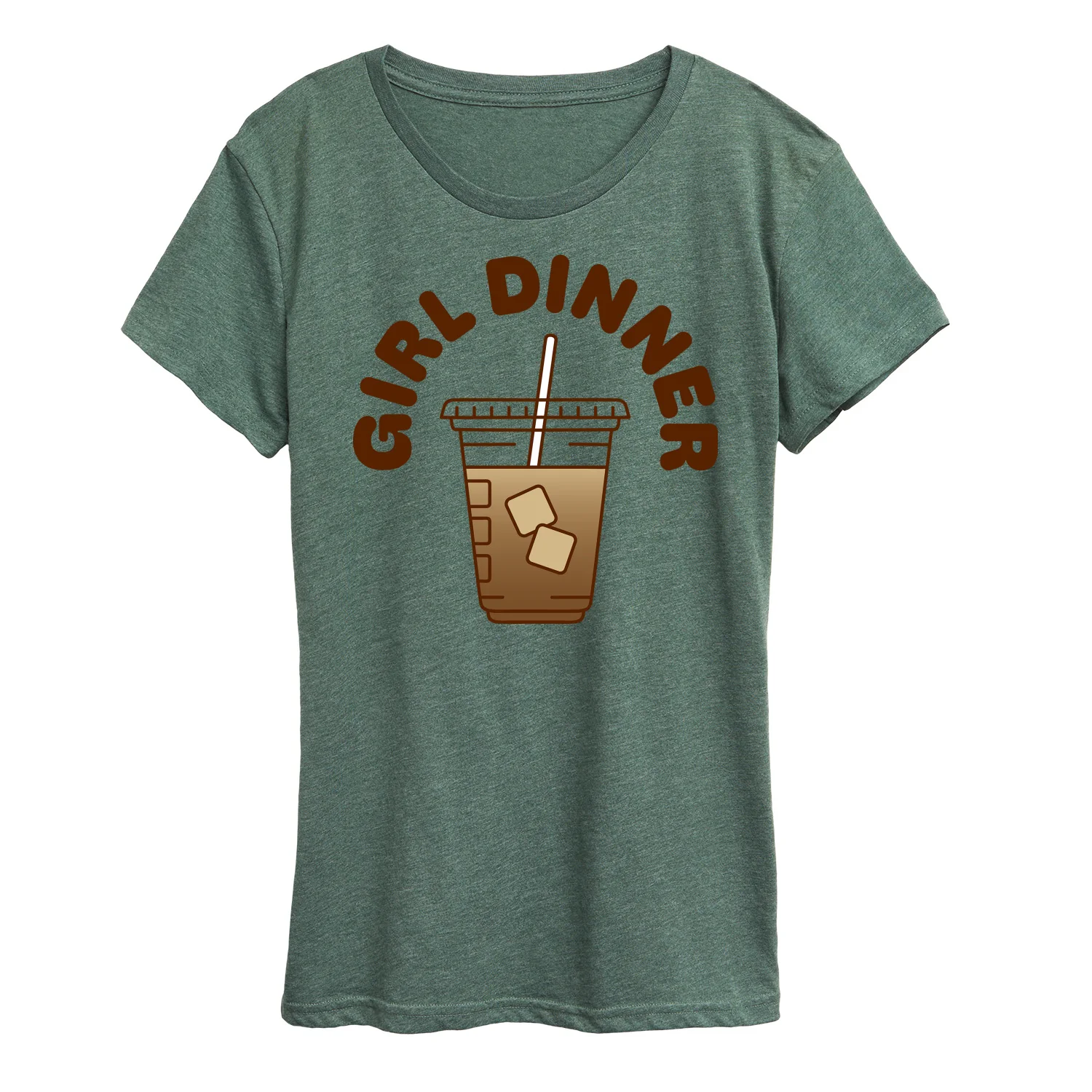 Instant Message - Iced Coffee Girl Dinner - Women's Short Sleeve Graphic T-Shirt - Image 3