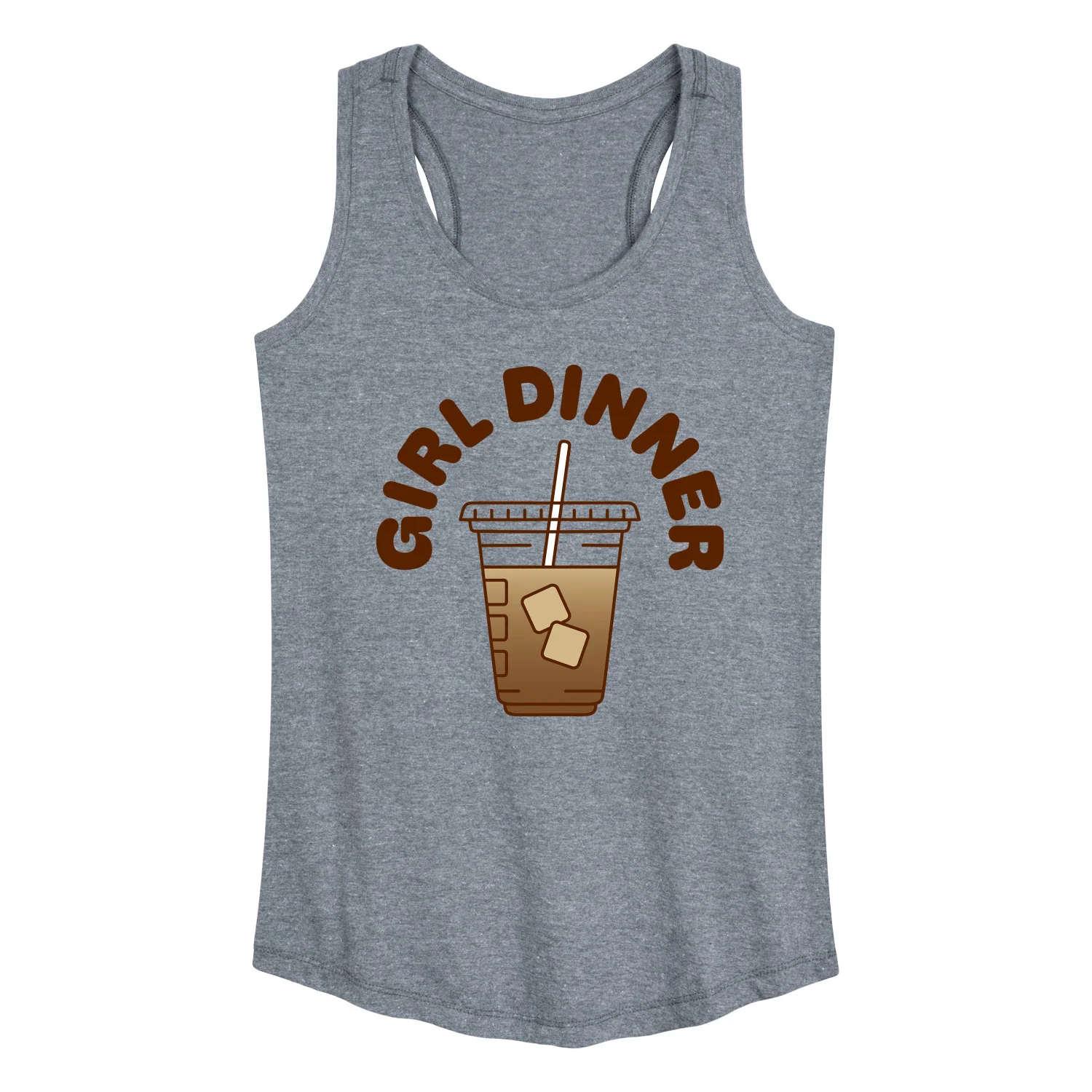 Instant Message - Iced Coffee Girl Dinner - Ladies Racerback Tank