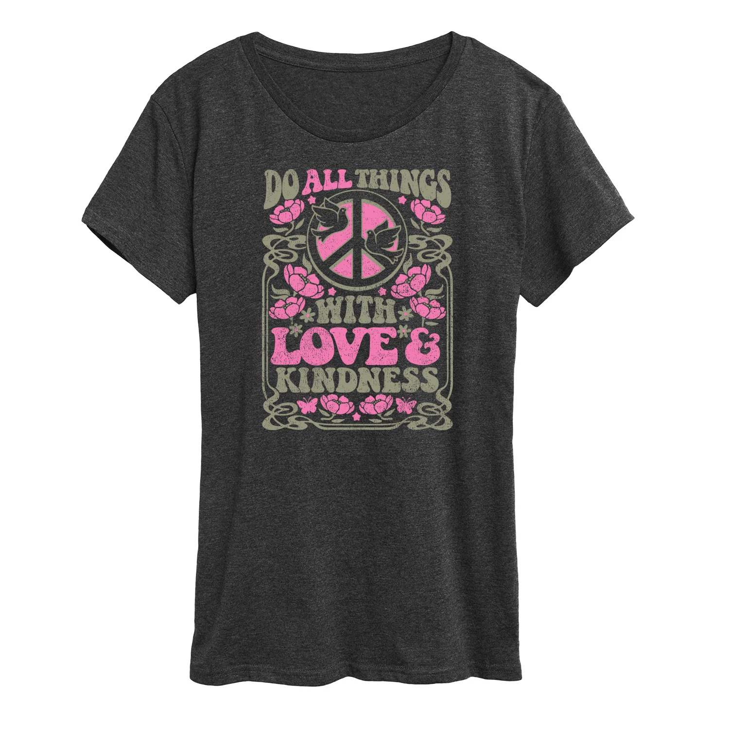 Instant Message - Do All Things With Love & Kindness - Women's Short Sleeve Graphic T-Shirt - Image 3