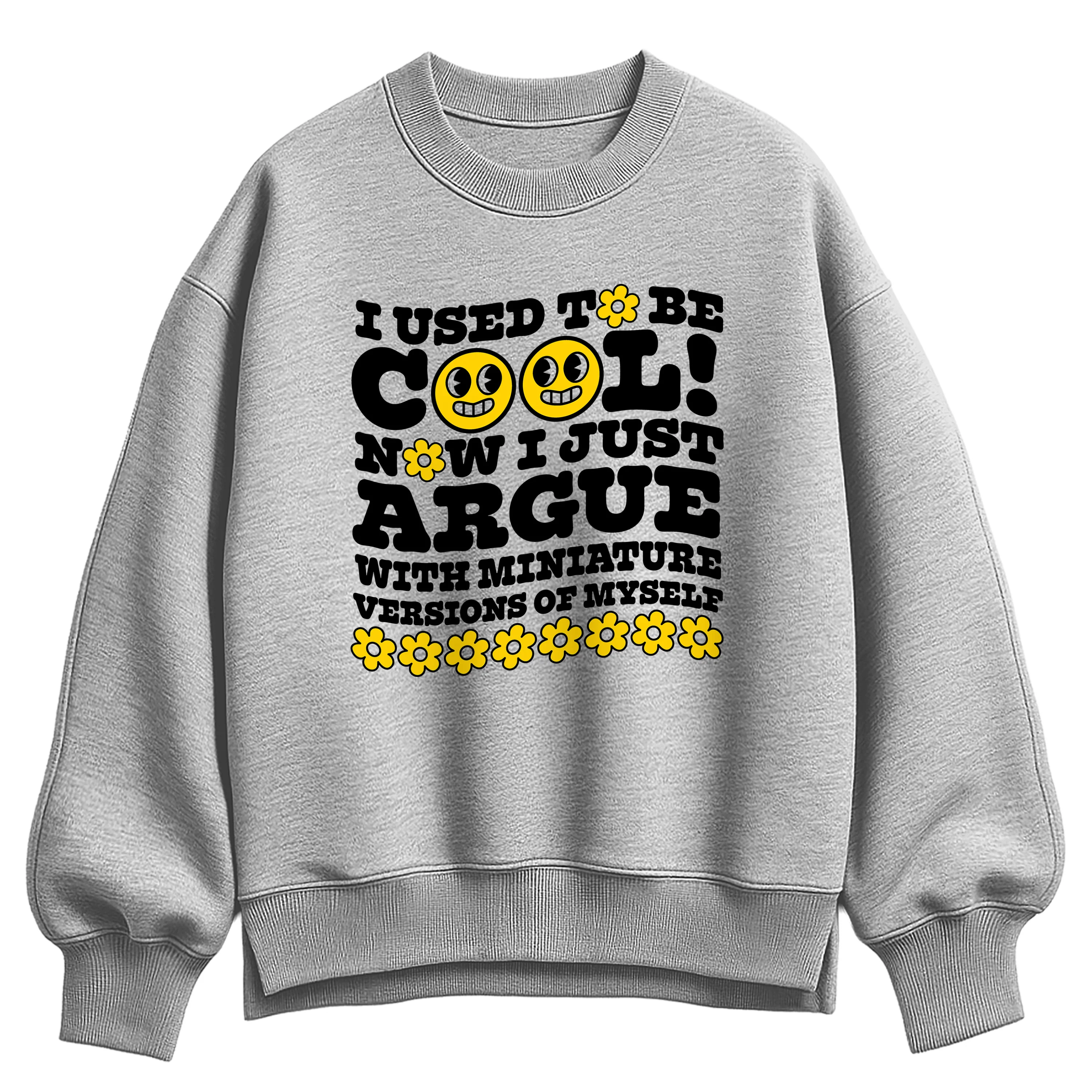 Instant Message - Used To Be Cool - Women's Oversized Fleece Crew Sweatshirt