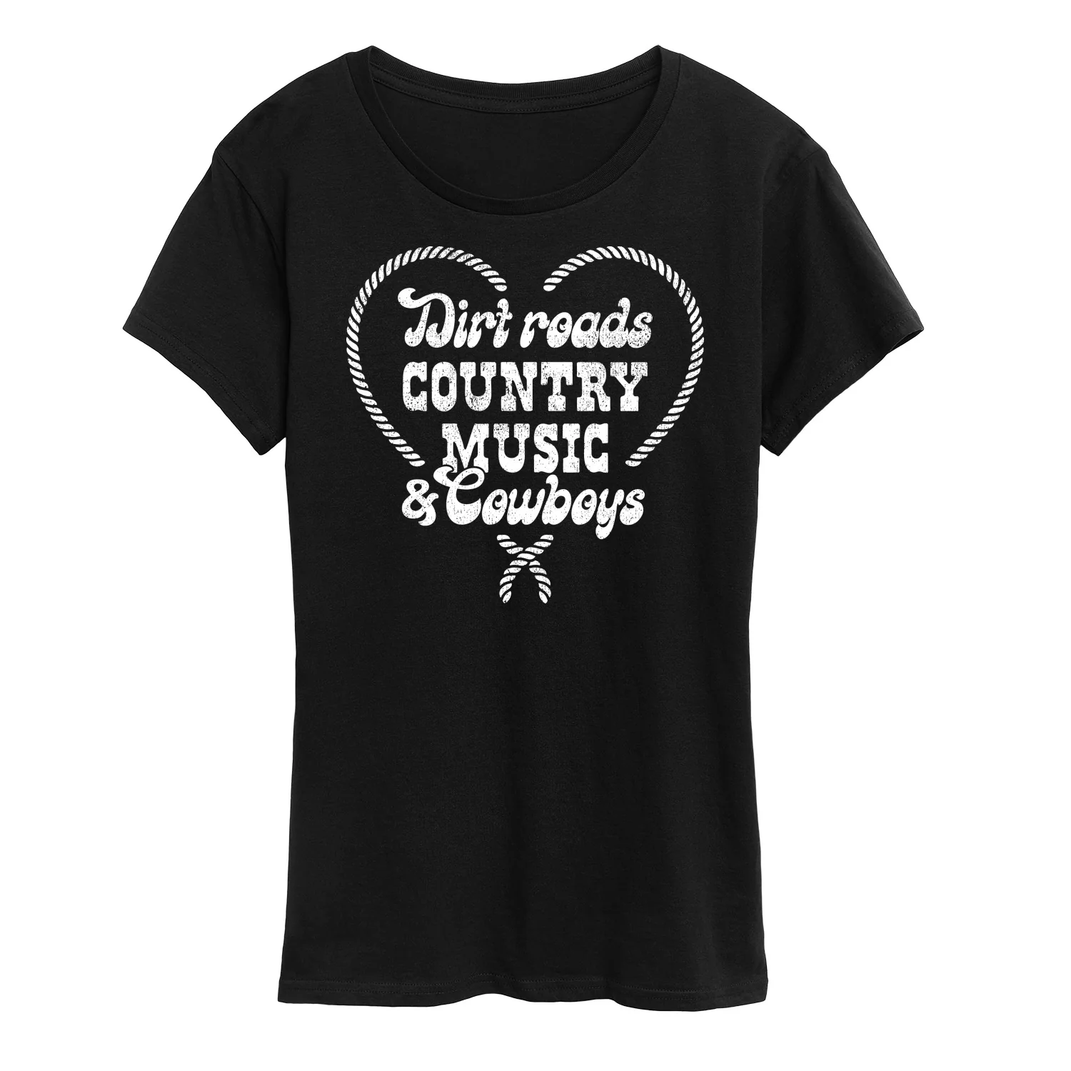 Instant Message - Dirt Roads, Country Music, & Cowboys - Women's Short Sleeve Graphic T-Shirt