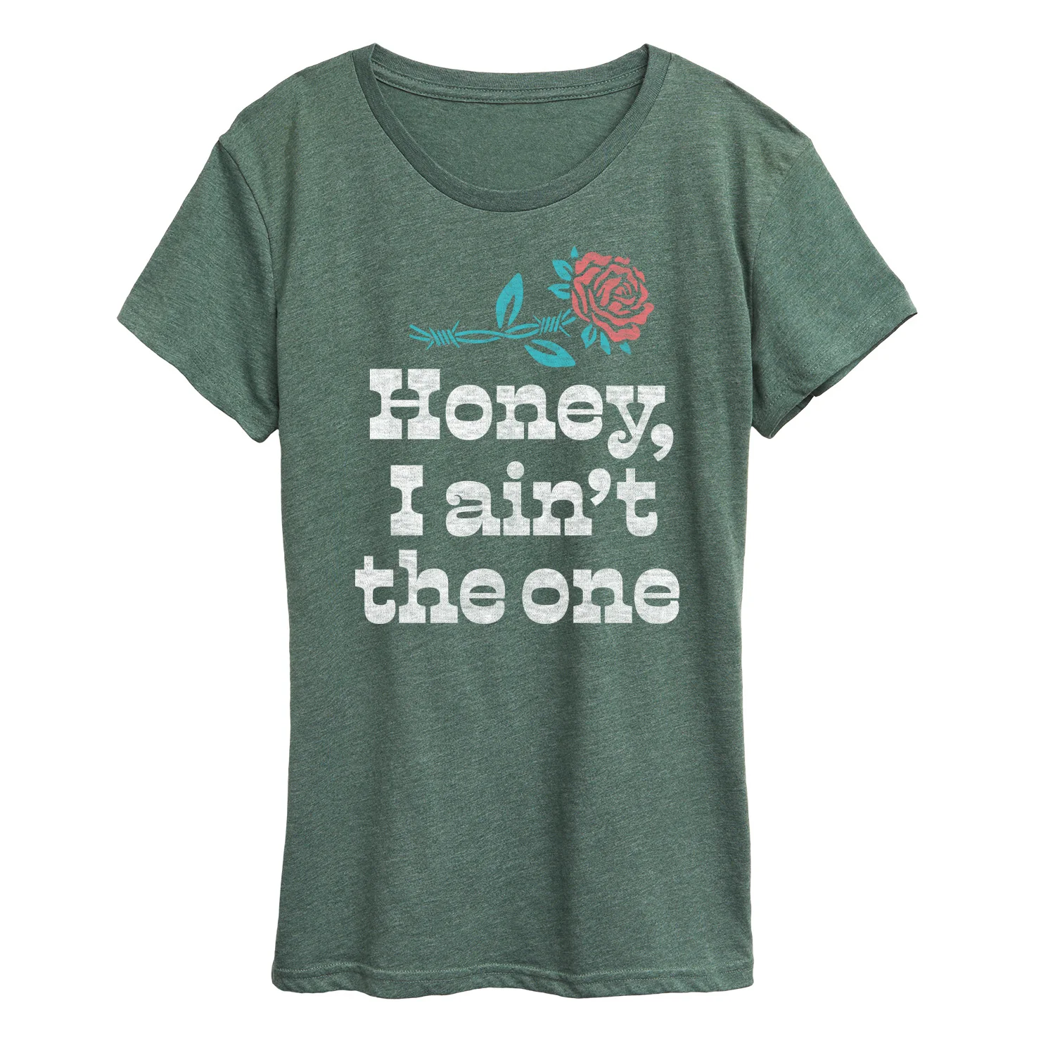 Instant Message - Honey, I Ain't The One - Women's Short Sleeve Graphic T-Shirt - Image 2