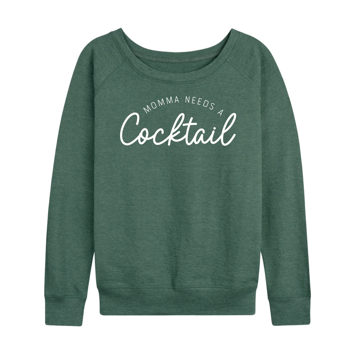 Instant Message - Momma Needs A Cocktail - Women's Lightweight Terry Long Sleeve Shirt - Image 2