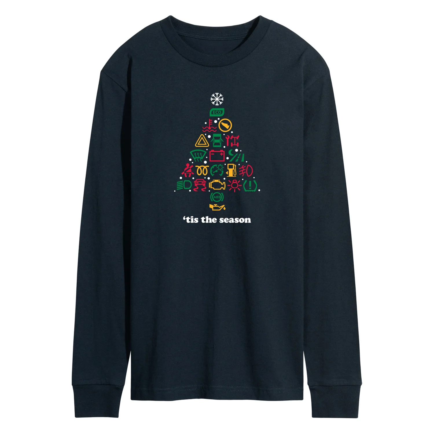 Instant Message - Car Dashboard Christmas Tree - Men's Long Sleeve Graphic T-shirt - Image 2