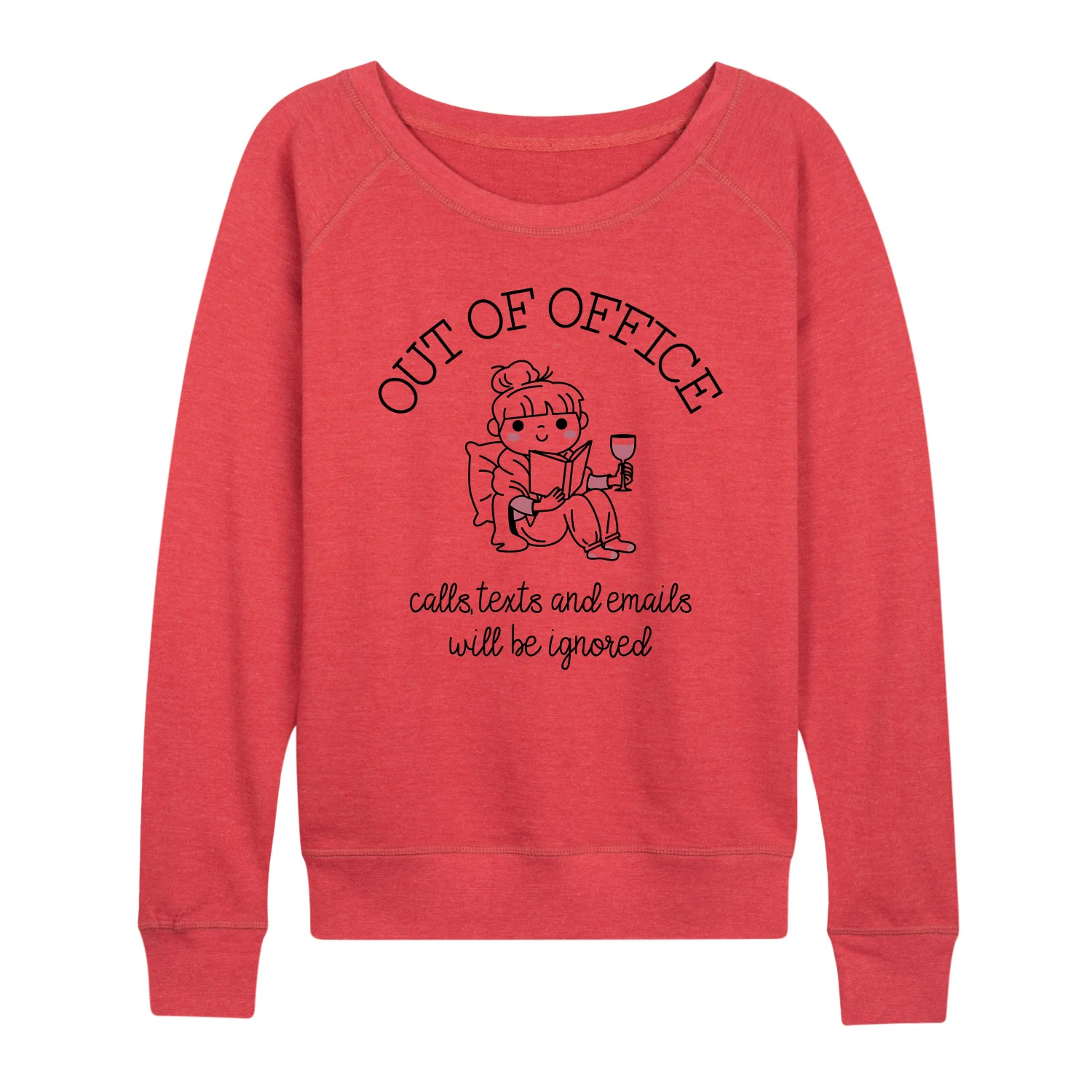 Instant Message - Out Of Office - Women's Lightweight French Terry Long Sleeve Shirt