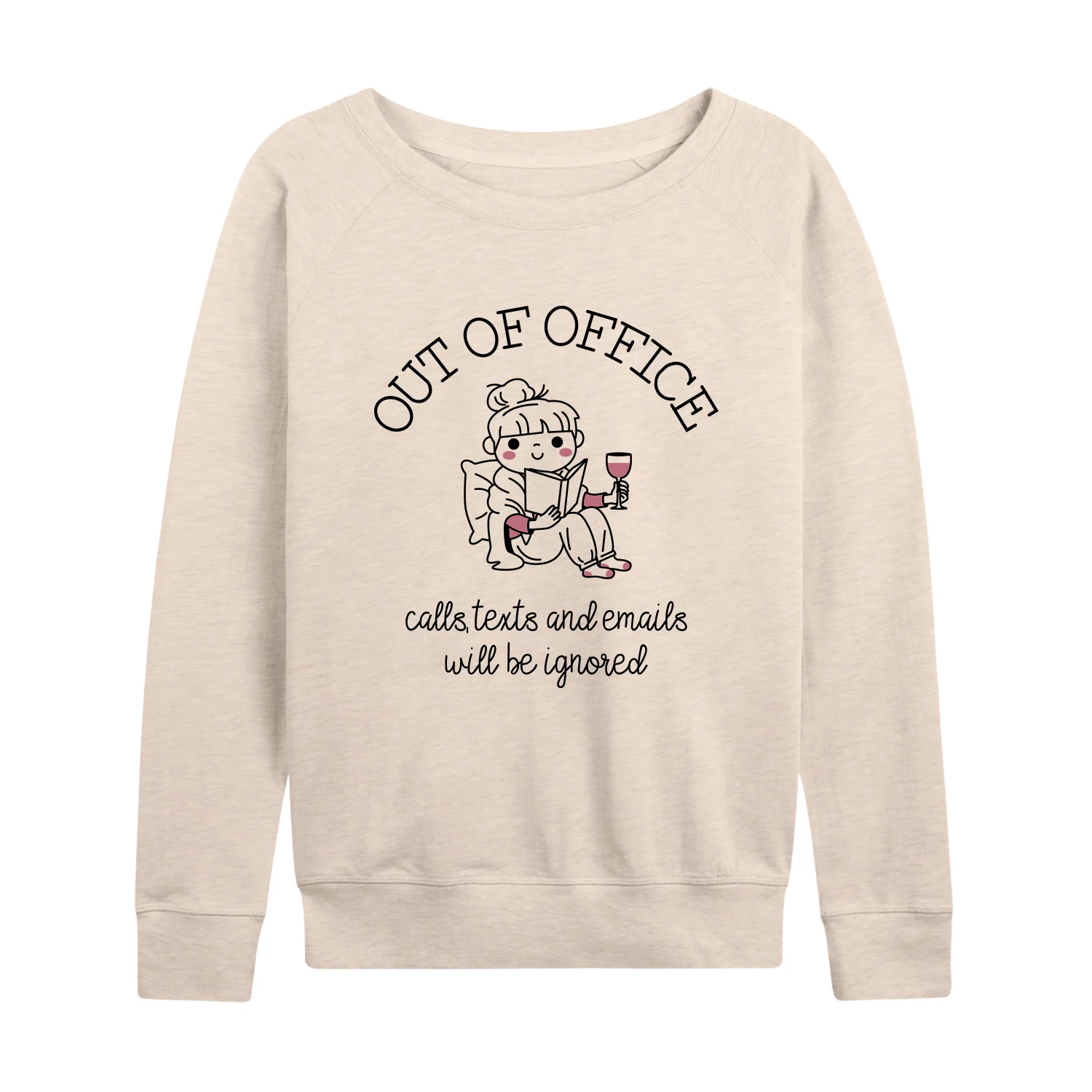 Instant Message - Out Of Office - Women's Lightweight French Terry Long Sleeve Shirt - Image 2