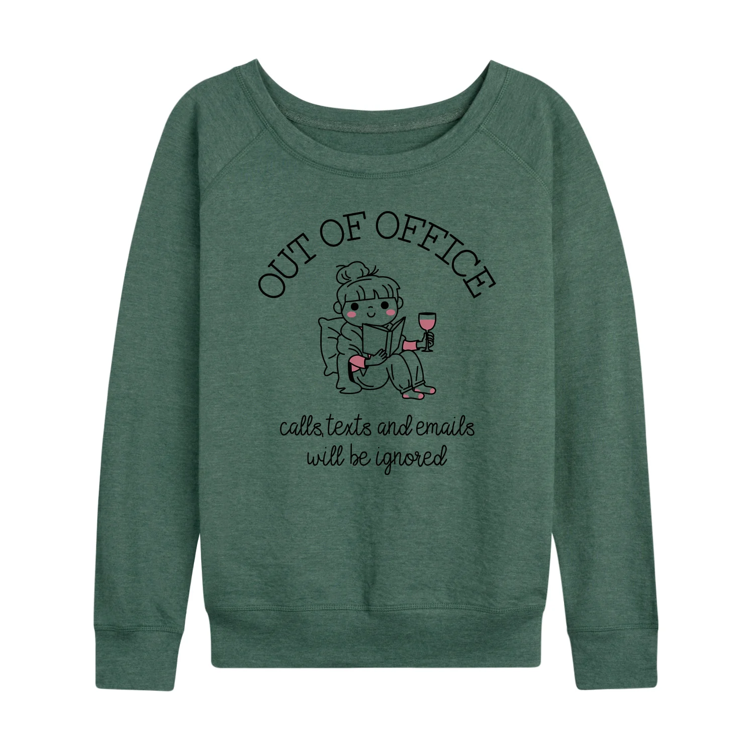 Instant Message - Out Of Office - Women's Lightweight French Terry Long Sleeve Shirt - Image 3