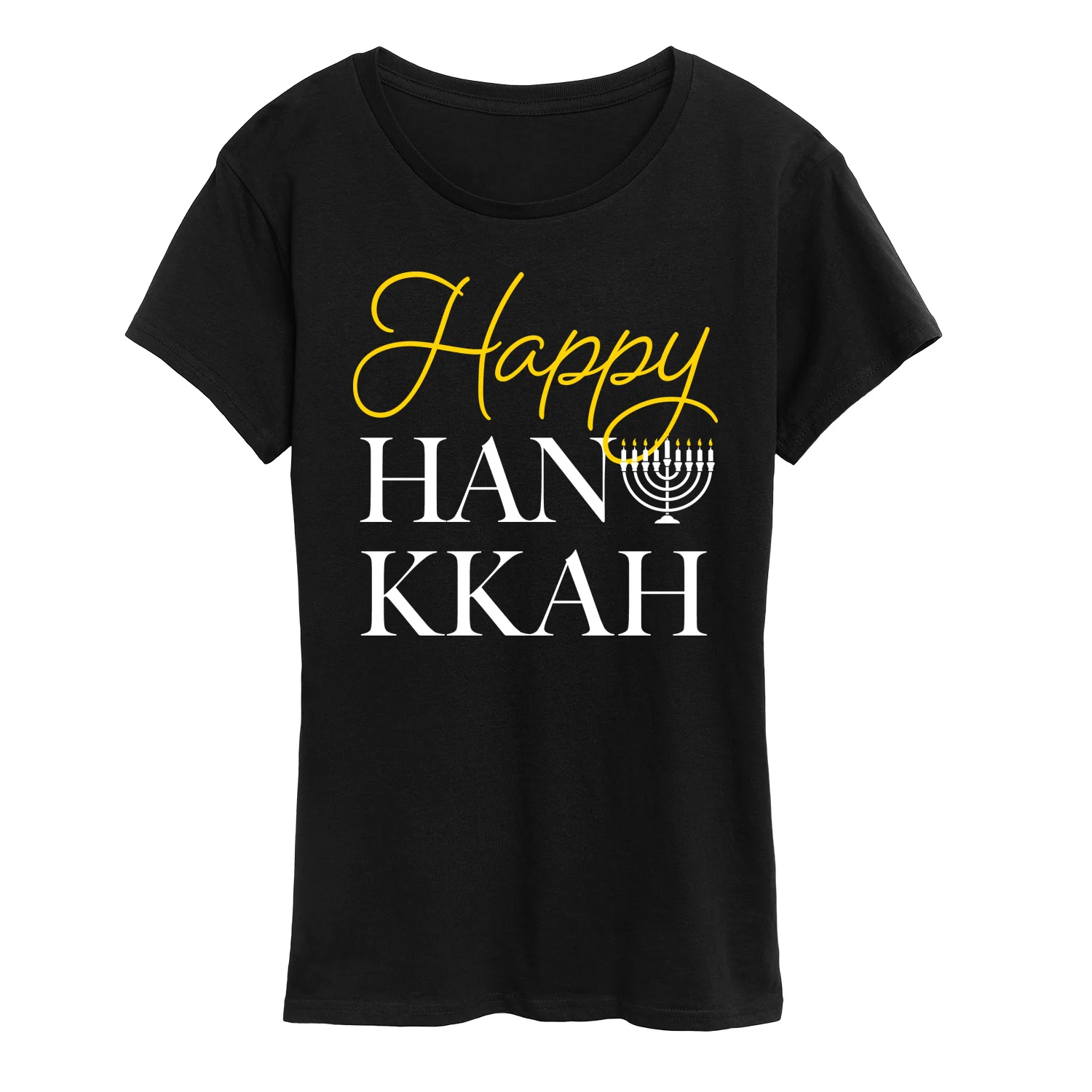 Instant Message - Happy Hanukkah - Women's Short Sleeve Graphic T-shirt