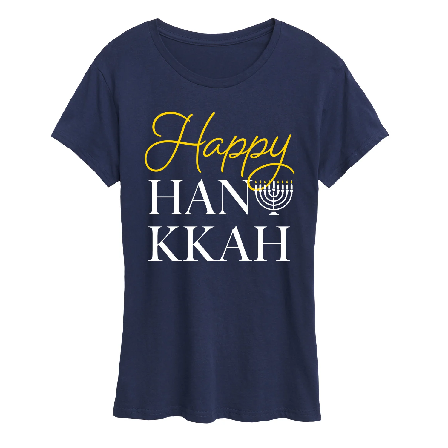 Instant Message - Happy Hanukkah - Women's Short Sleeve Graphic T-shirt - Image 5