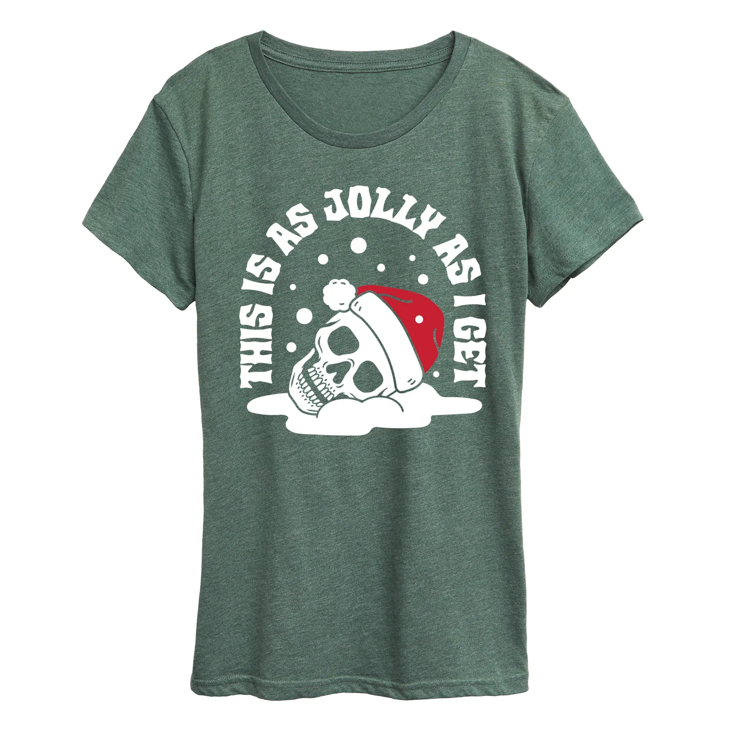 Instant Message - Skeleton Jolly As I Get - Women's Short Sleeve Graphic T-shirt - Image 4