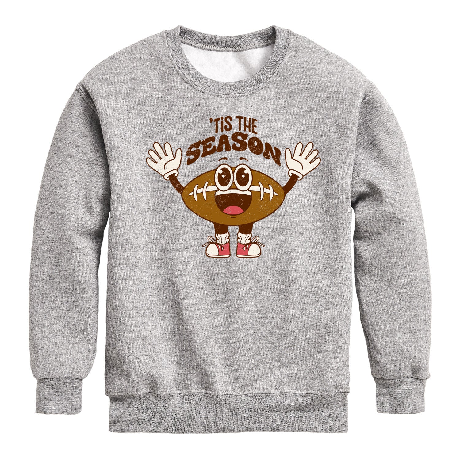 Instant Message - Tis The Season Football - Toddler & Youth Crewneck Fleece Sweatshirt - Image 2