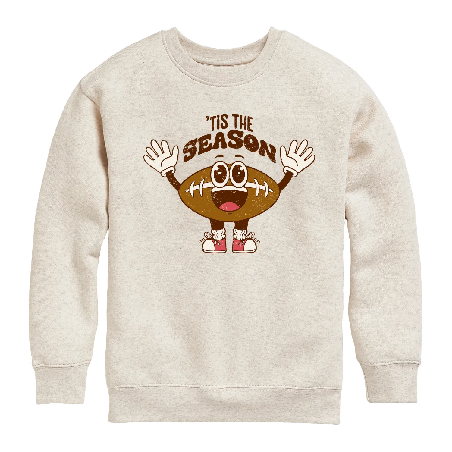 Instant Message - Tis The Season Football - Toddler & Youth Crewneck Fleece Sweatshirt - Image 3