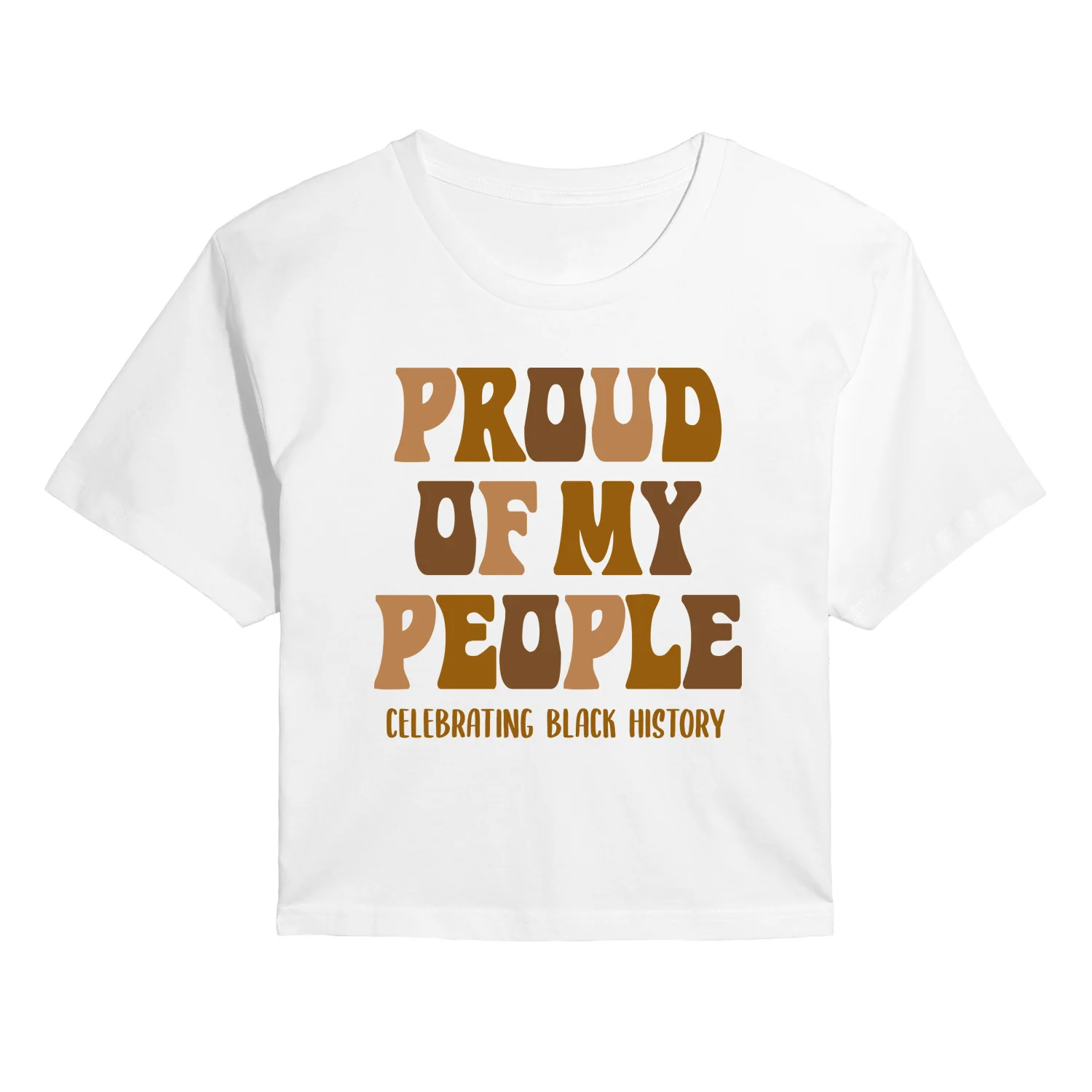 Instant Message - Proud of my People - Juniors Cropped Graphic T-Shirt - Image 3