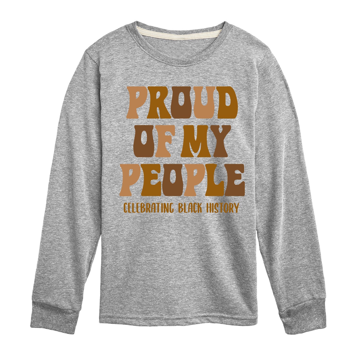 Instant Message - Proud of my People - Youth Boys Long Sleeve Graphic T-Shirt - Image 2