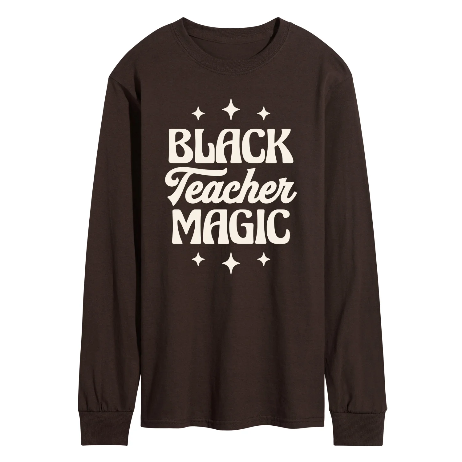 Instant Message - Black Teacher Magic - Men's Long Sleeve Graphic T-Shirt - Image 2
