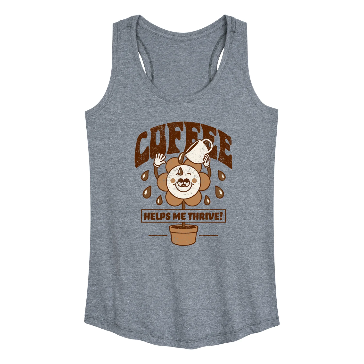 Instant Message - Coffee Helps Me Thrive - Women's Racerback Tank Top - Image 2