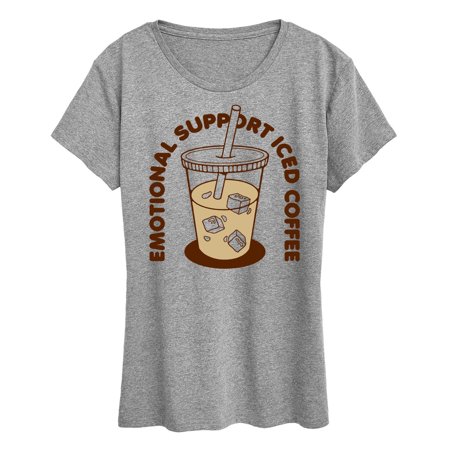 Instant Message - Emotional Support Iced Coffee - Women's Short Sleeve Graphic T-Shirt - Image 2