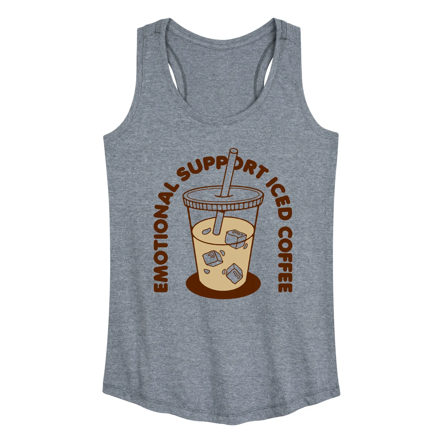 Instant Message - Emotional Support Iced Coffee - Women's Racerback Tank Top - Image 2