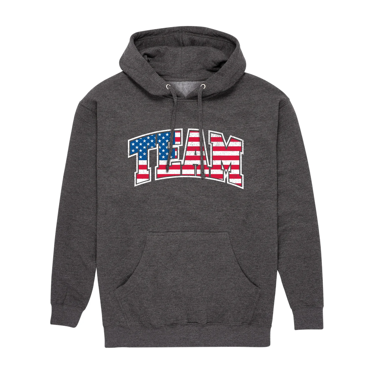 Instant Message - American Flag Team - Men's Pullover Hooded Fleece Sweatshirt - Image 3