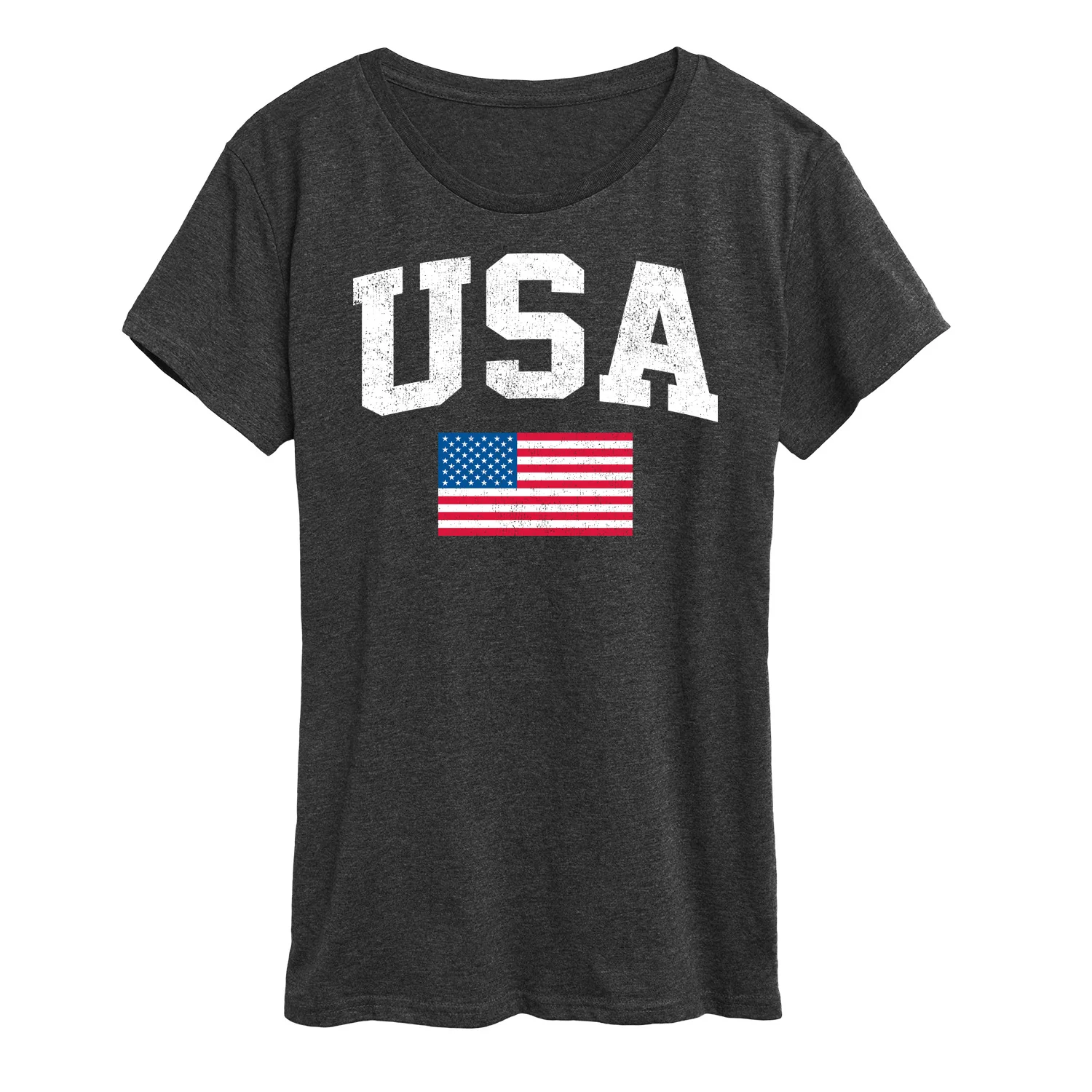 Instant Message - USA Flag - Women's Short Sleeve Graphic T-Shirt