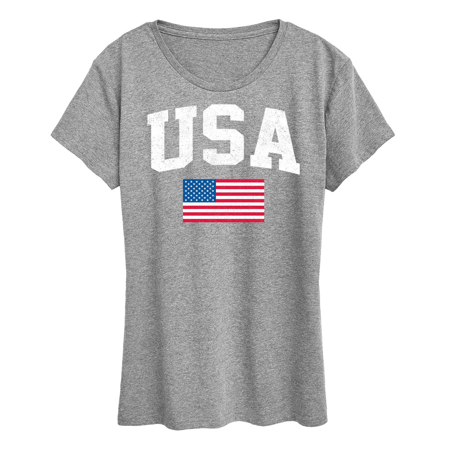 Instant Message - USA Flag - Women's Short Sleeve Graphic T-Shirt - Image 2