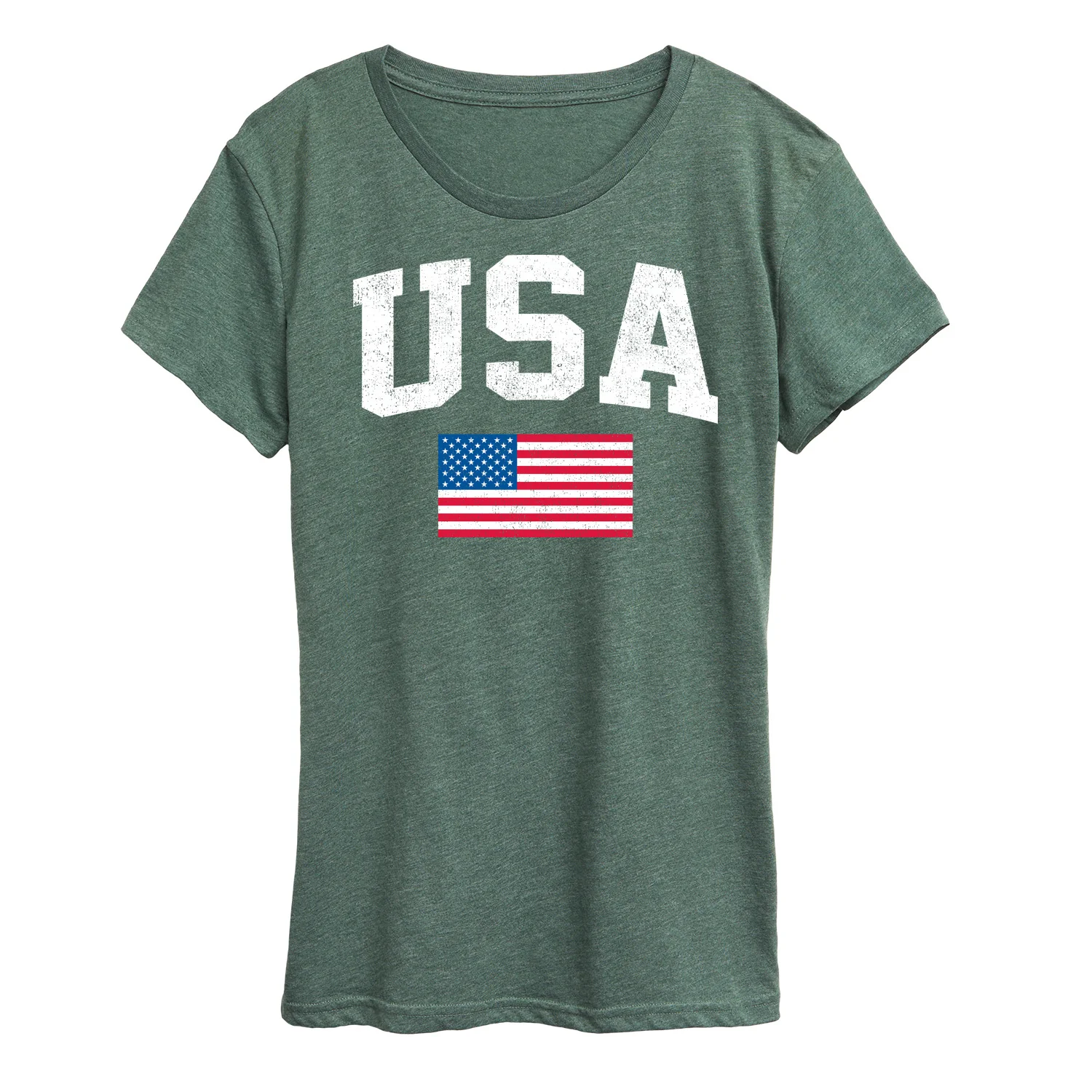 Instant Message - USA Flag - Women's Short Sleeve Graphic T-Shirt - Image 3
