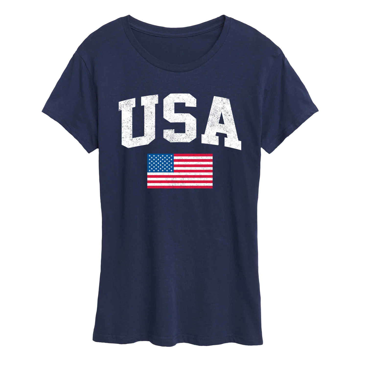 Instant Message - USA Flag - Women's Short Sleeve Graphic T-Shirt - Image 4