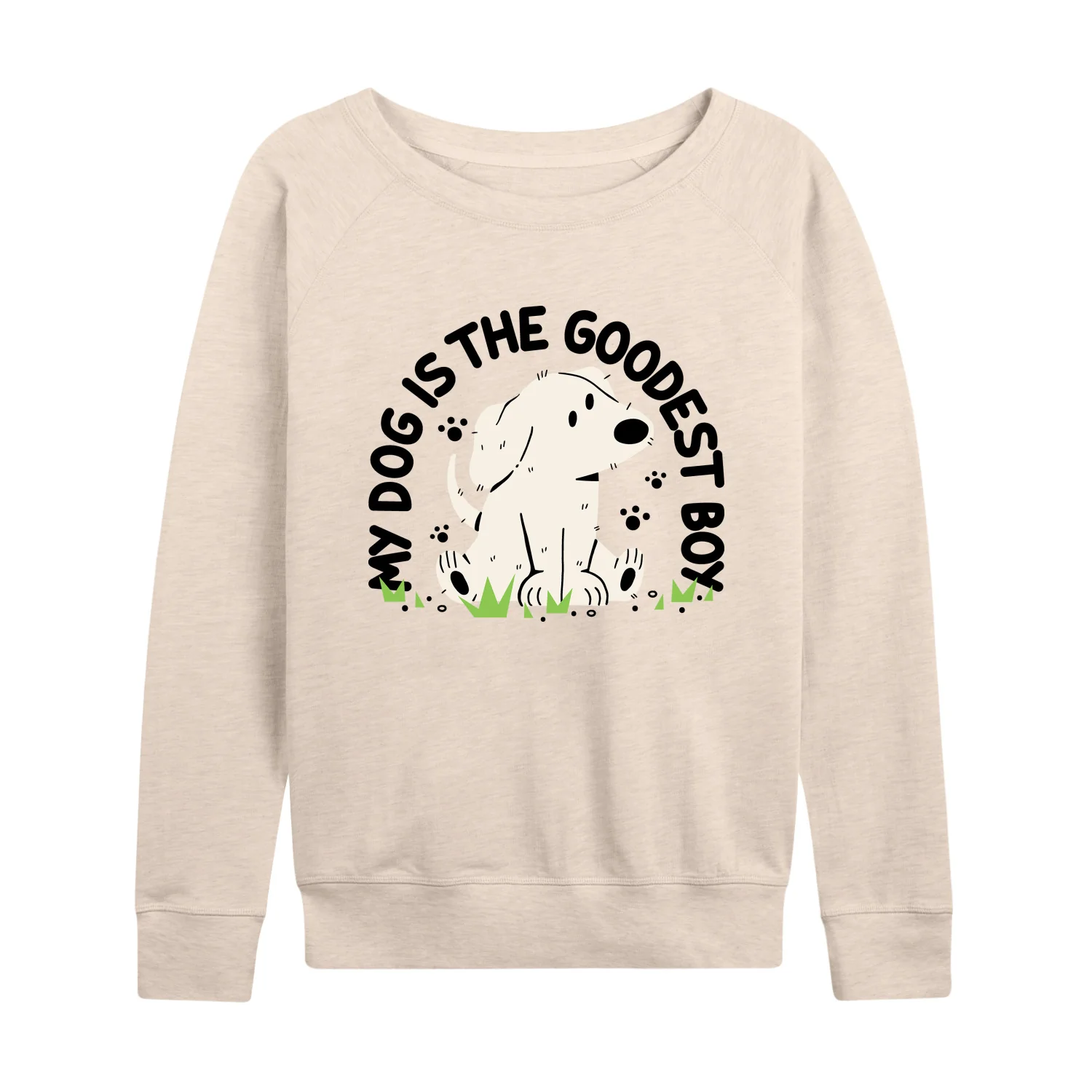 Instant Message - Goodest Boy - Women's Lightweight French Terry Long Sleeve Shirt