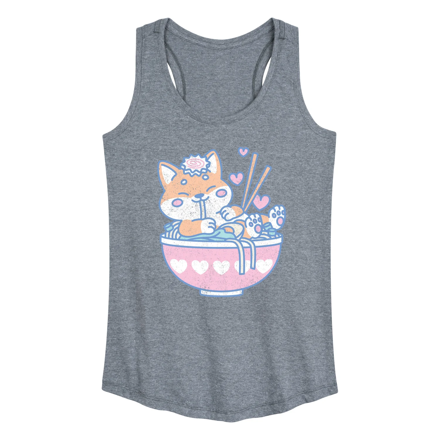 Instant Message - Kawaii Ramen Shiba Inu - Women's Racerback Tank Top