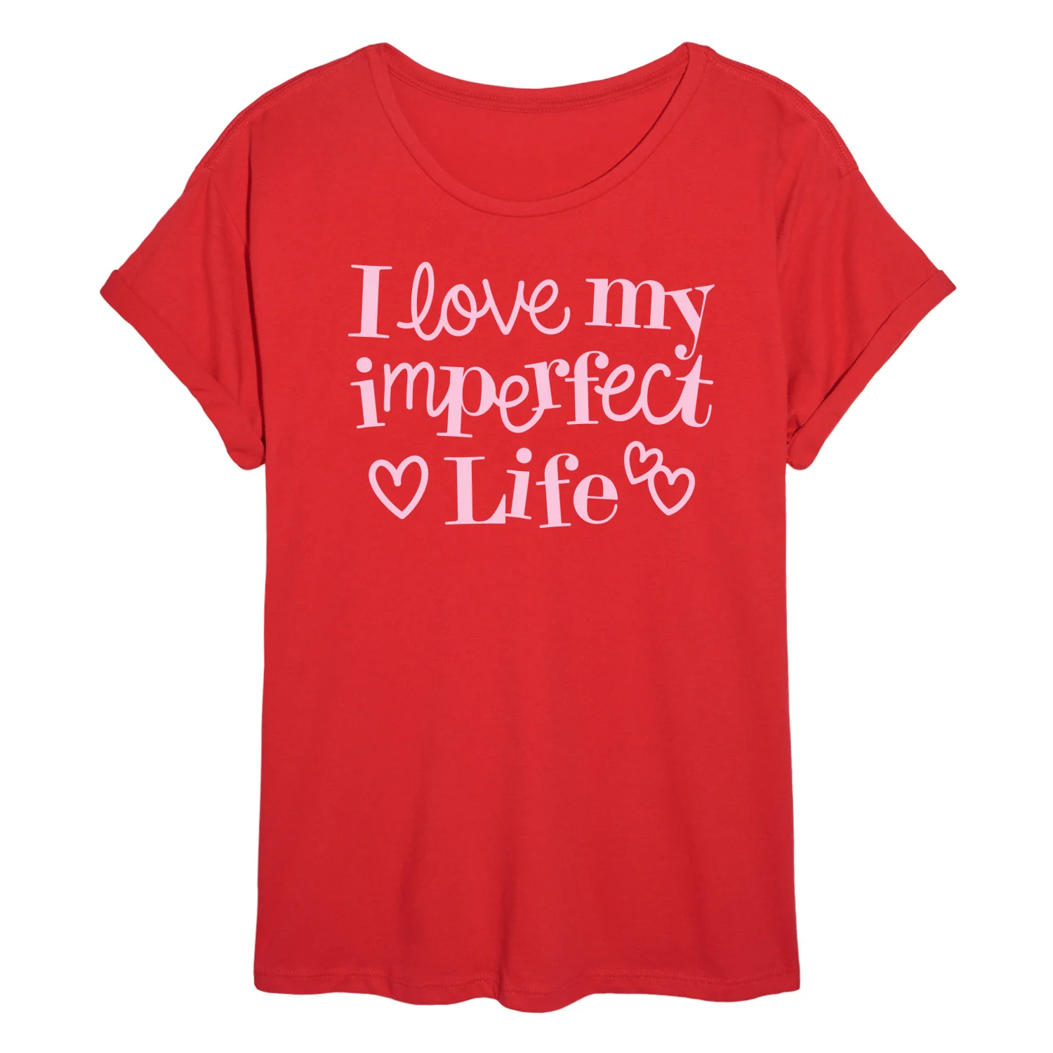 Instant Message - I Love My Imperfect Life - Positive - Inspirational - Women's Oversized T-Shirt - Image 2
