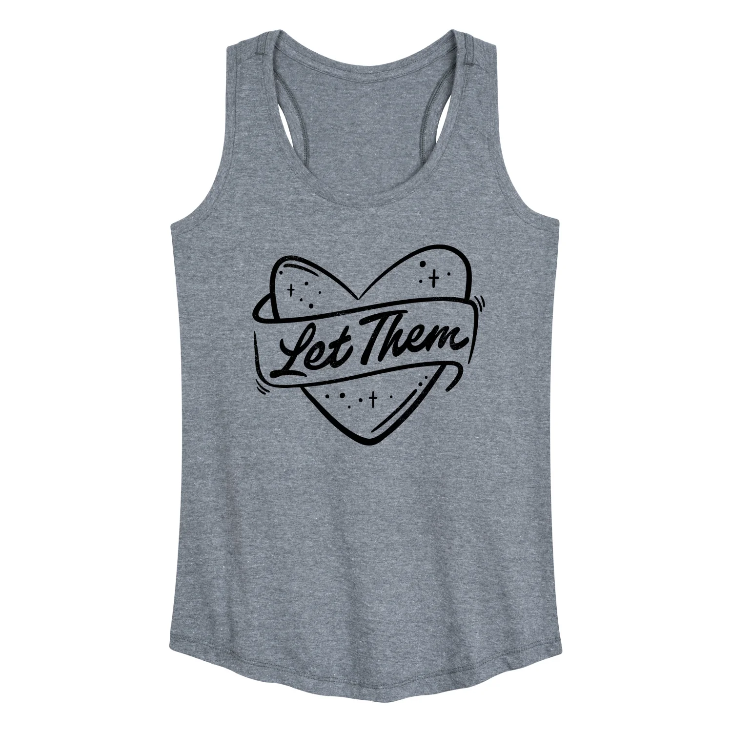 Instant Message - Let Them - Positivity - Happiness - Womens - Ladies Racerback Tank