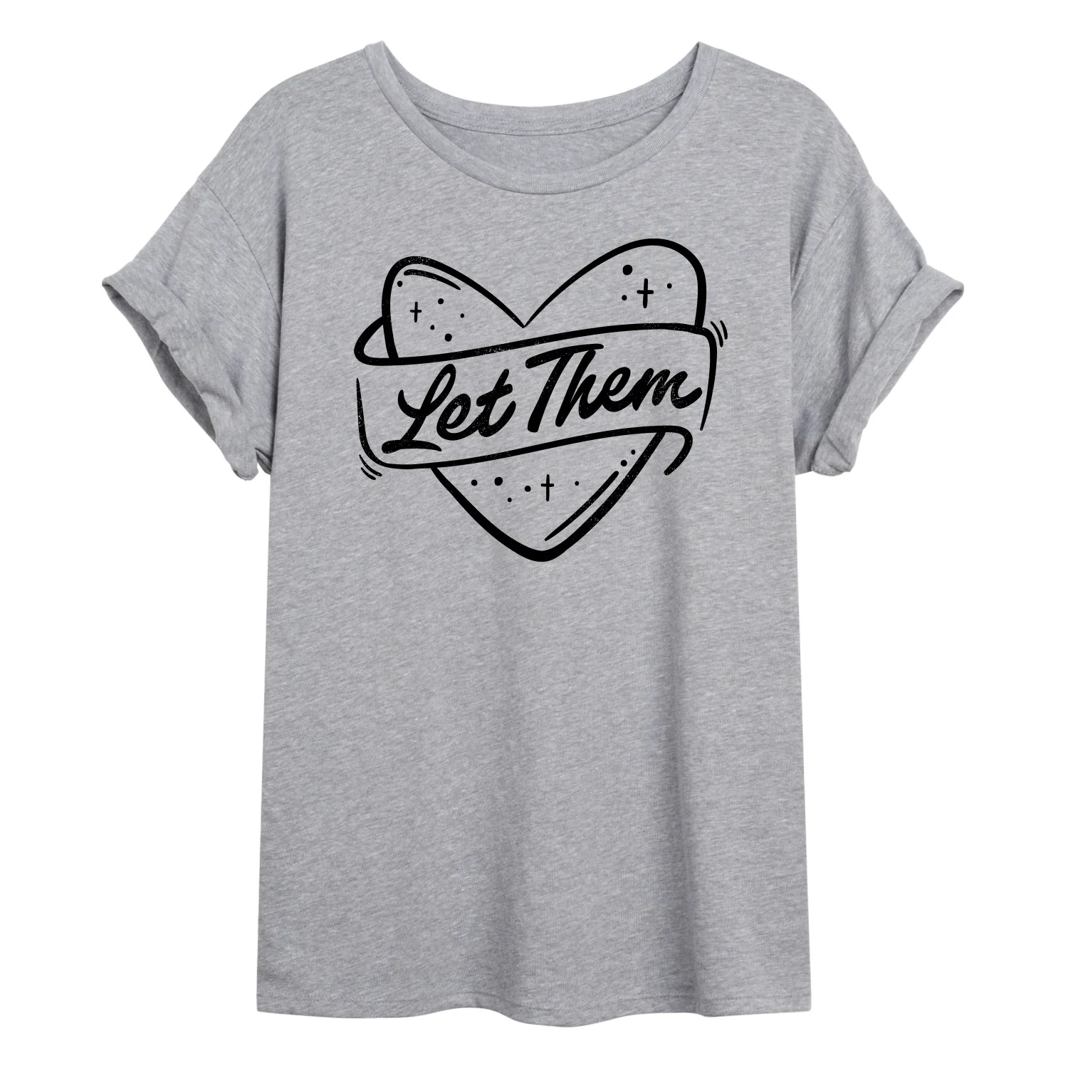 Instant Message - Let Them - Positivity - Happiness - Women's Oversized T-Shirt - Image 2